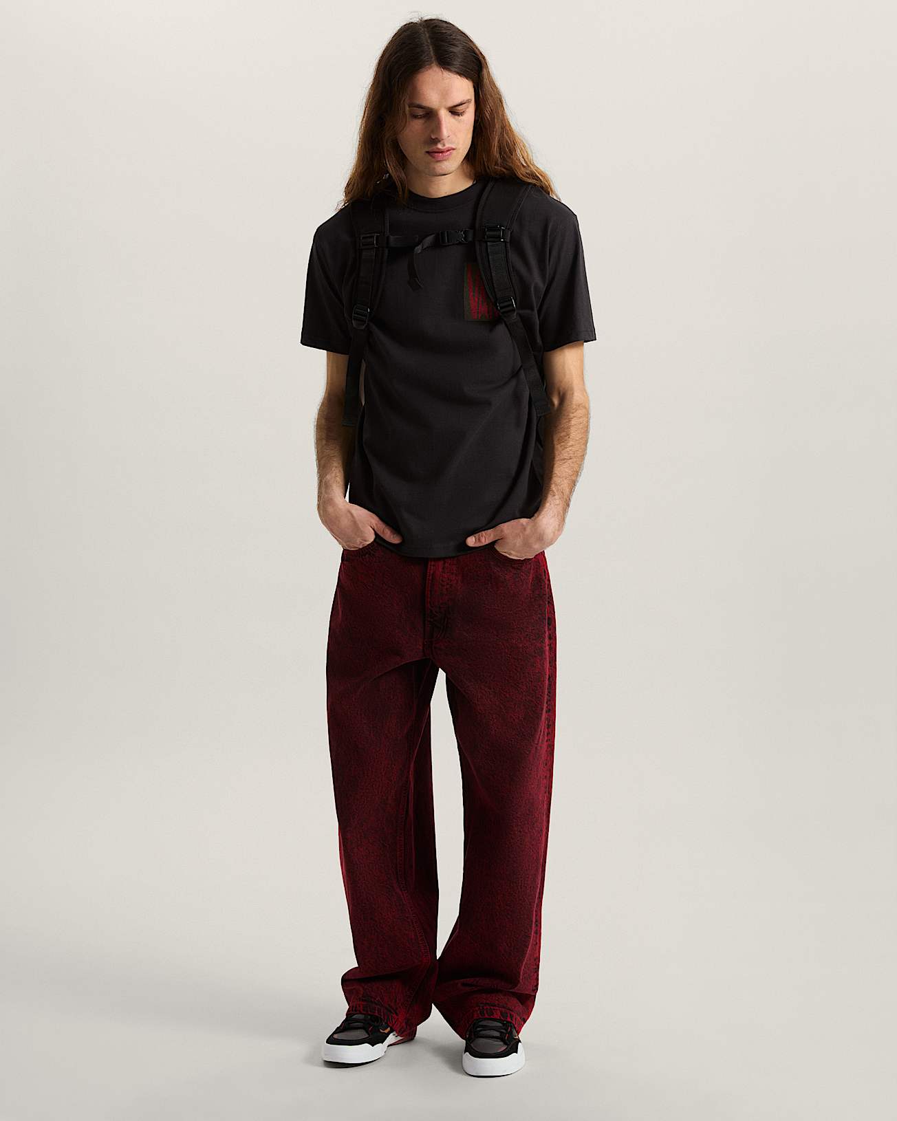 Tshirt Stretch Stack Crackle VANS Noir ALT4