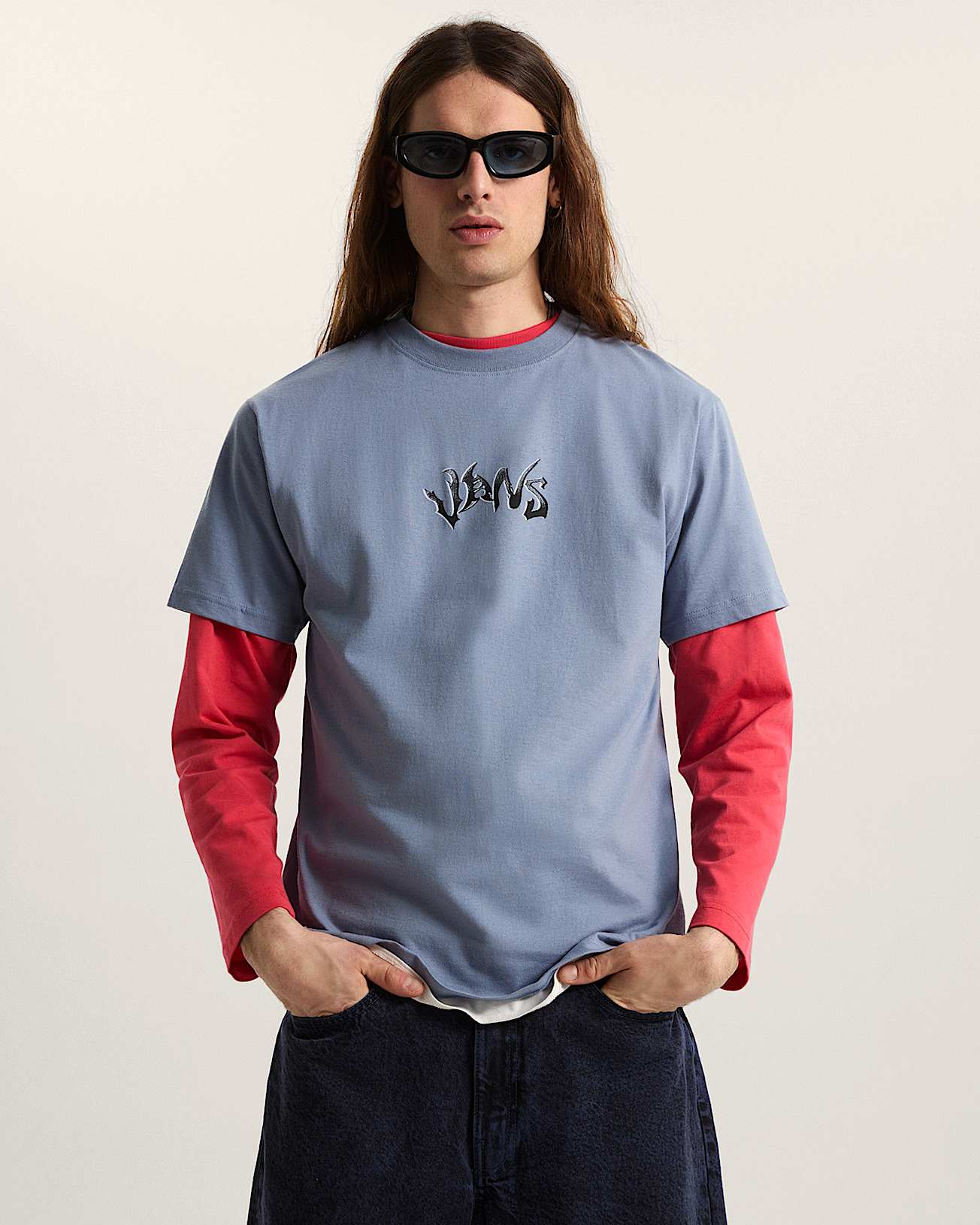 Tshirt Wild Circle VANS Bleu ALT2