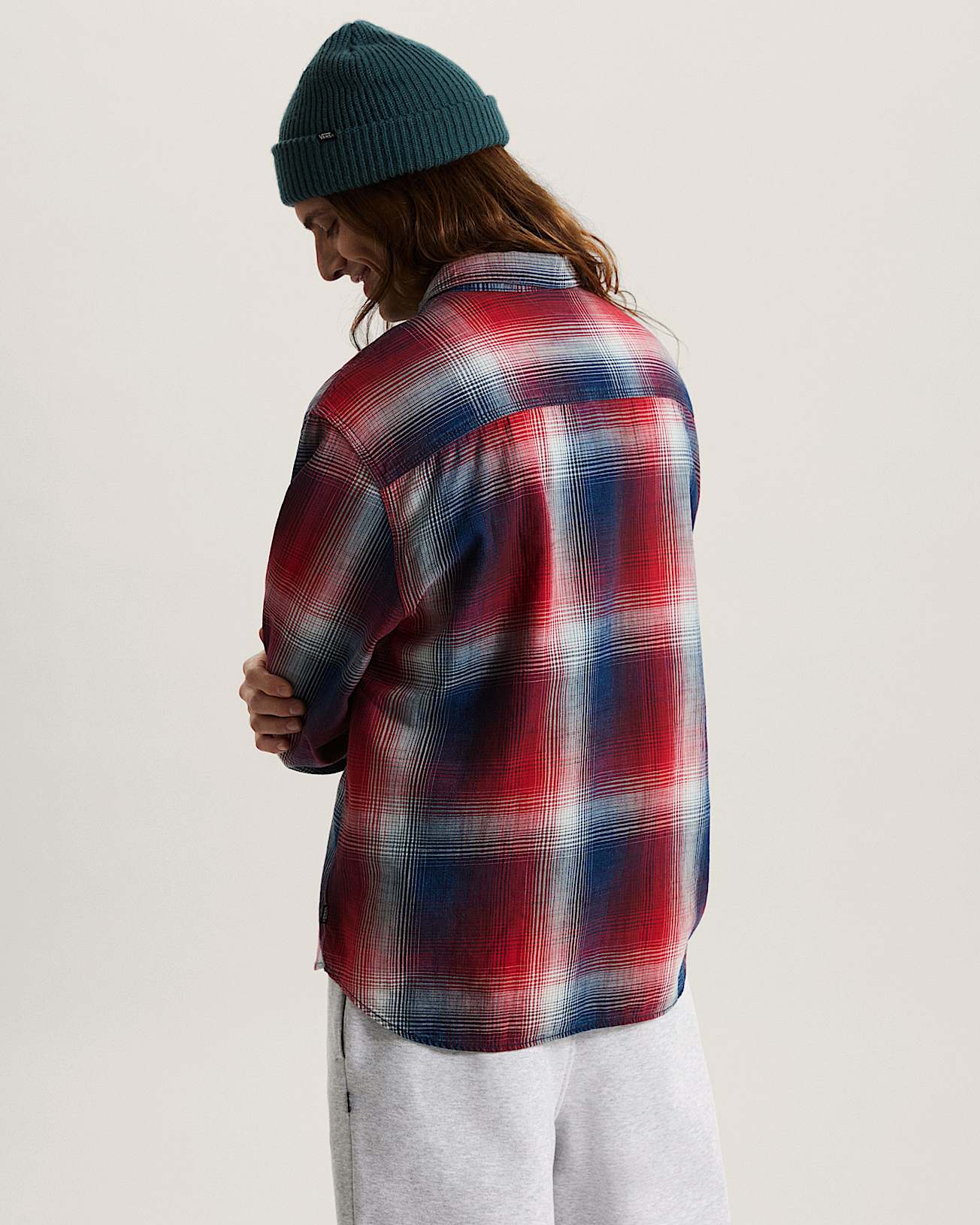 Indigo Plaid LS Woven Racing Red VANS Rot ALT3