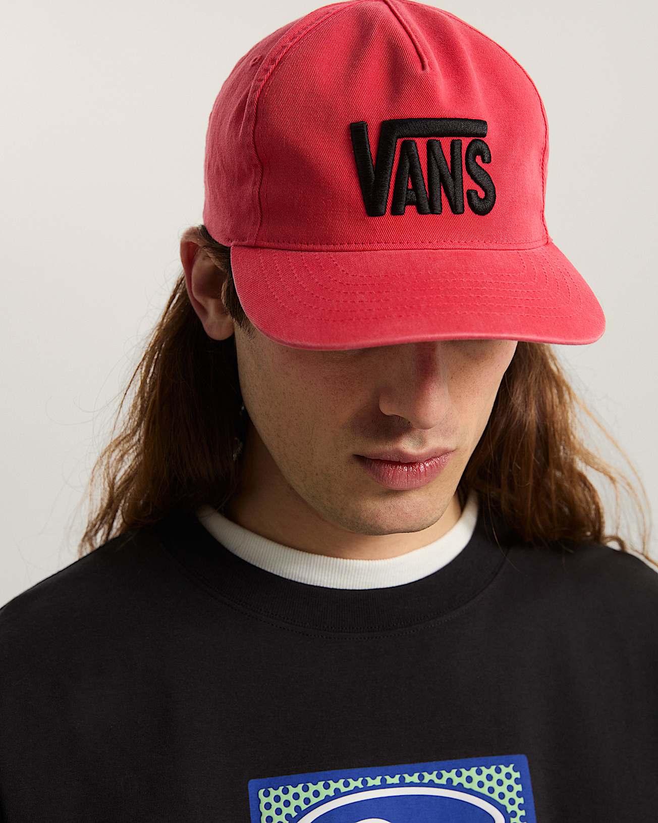 Casquette Stretch Logo Snapback VANS Rose ALT3