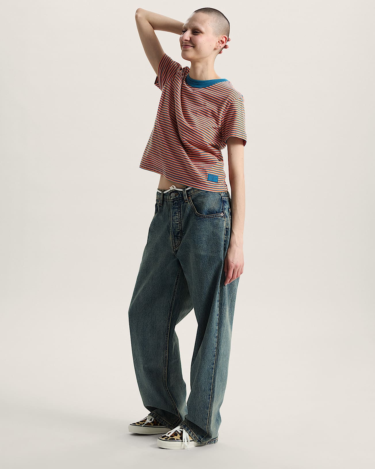 Salton Stripe Tee VANS Blauw ALT4