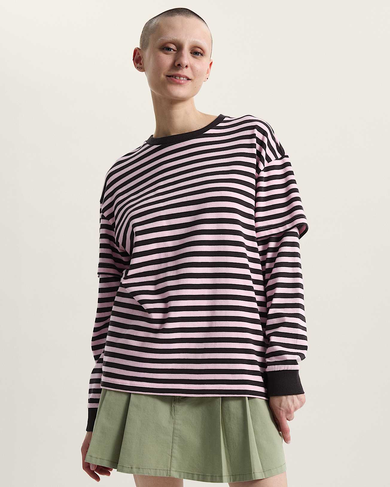 Twofer Long Sleeve TShirt VANS Pink ALT2