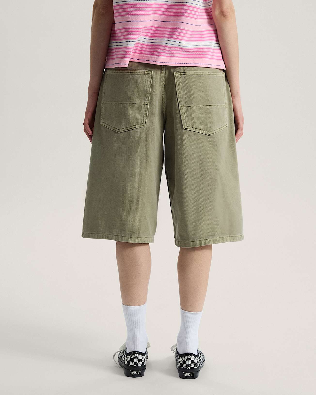 Cinched Check5 Baggy Shorts VANS Beige ALT3