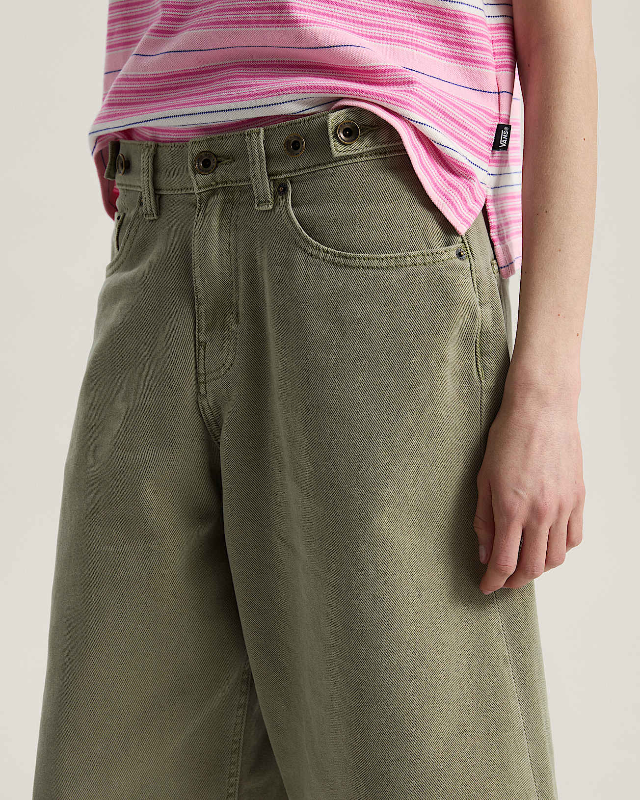Cinched Check5 Baggy Shorts VANS Beige ALT6
