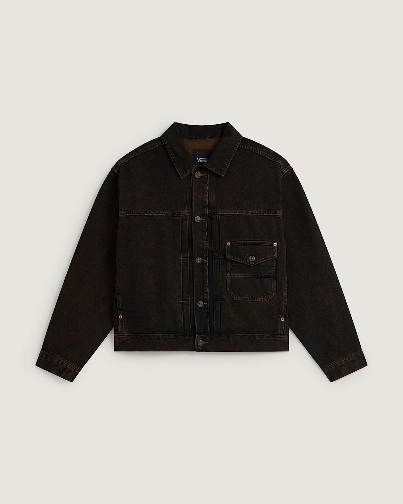 Veste Check5 Denim Trucker VANS Marron HERO