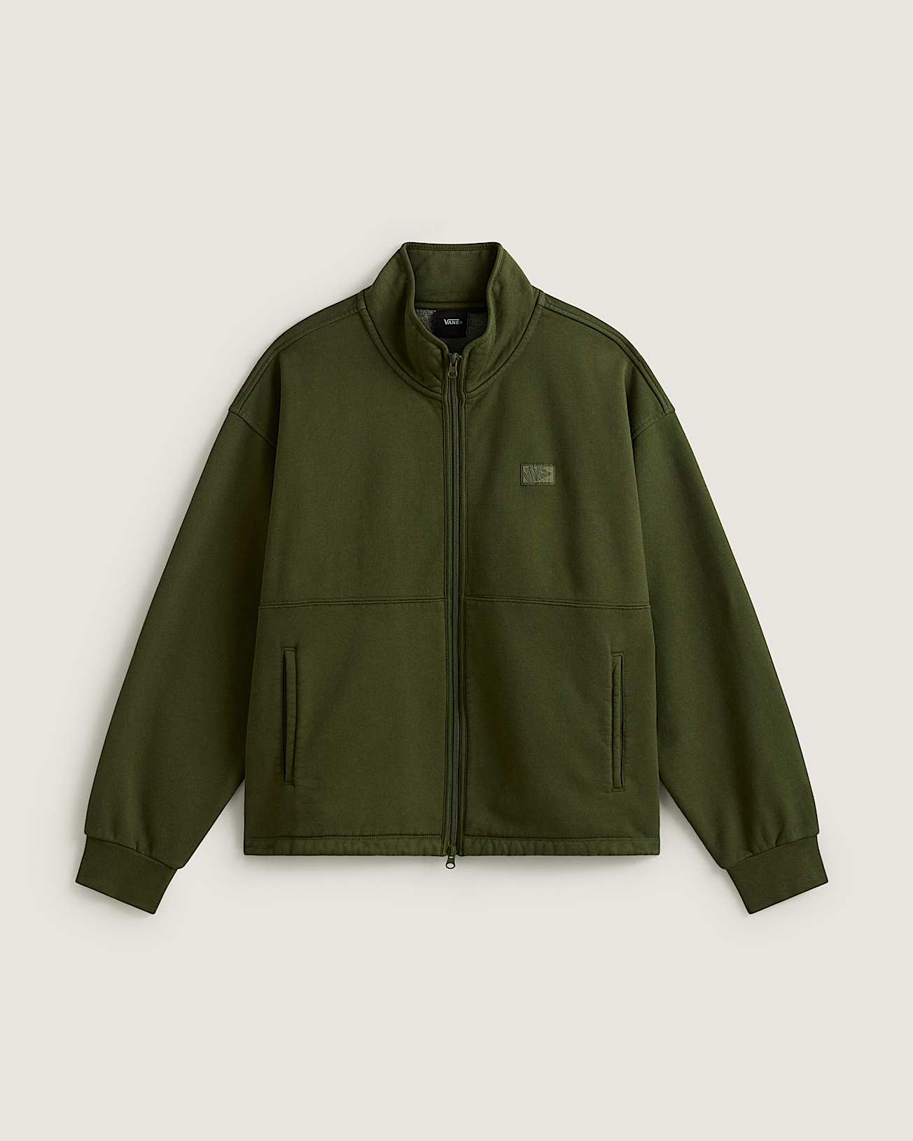 Full Zip Mock Neck Fleece Green Balsam VANS Grn HERO