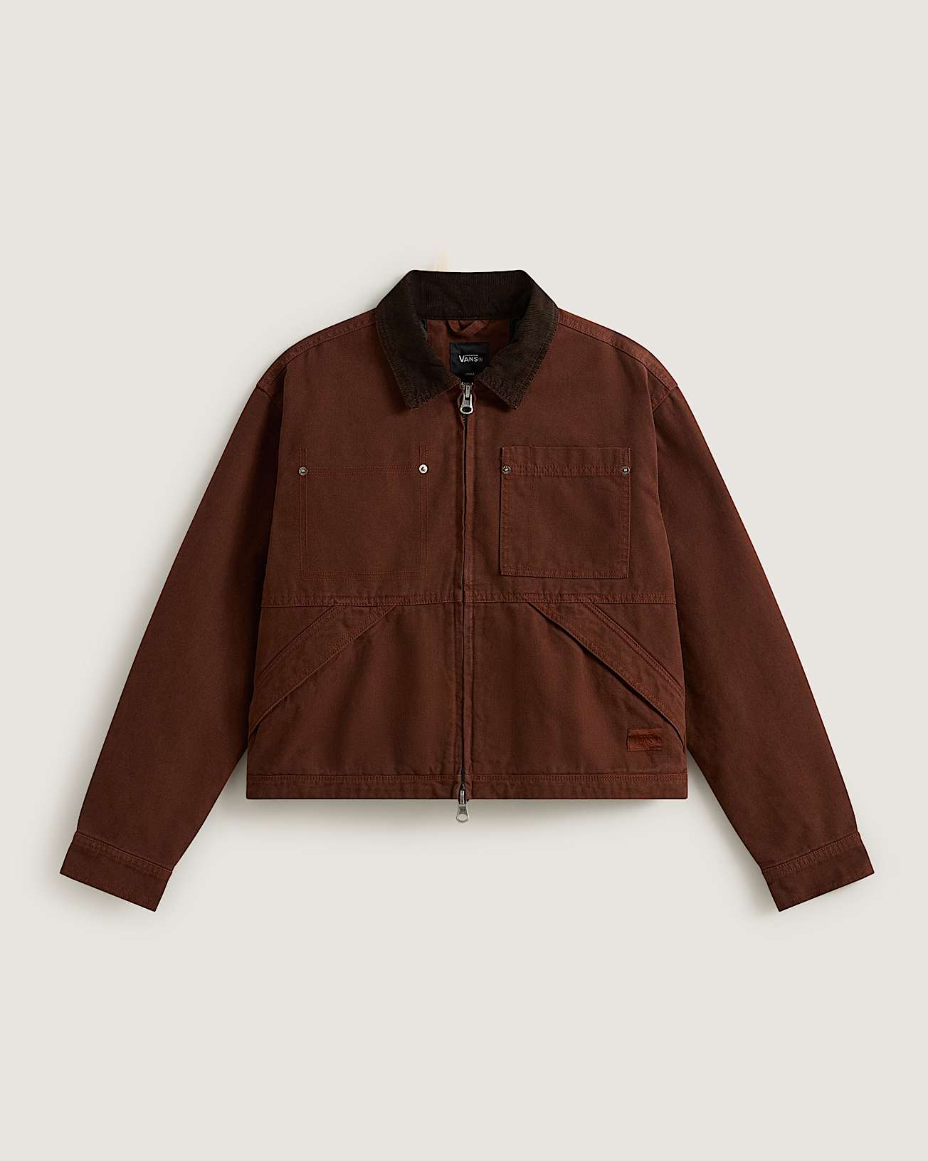 Nicola Cropped Chore Canvas Jacket Brown Earth VANS Brown HERO