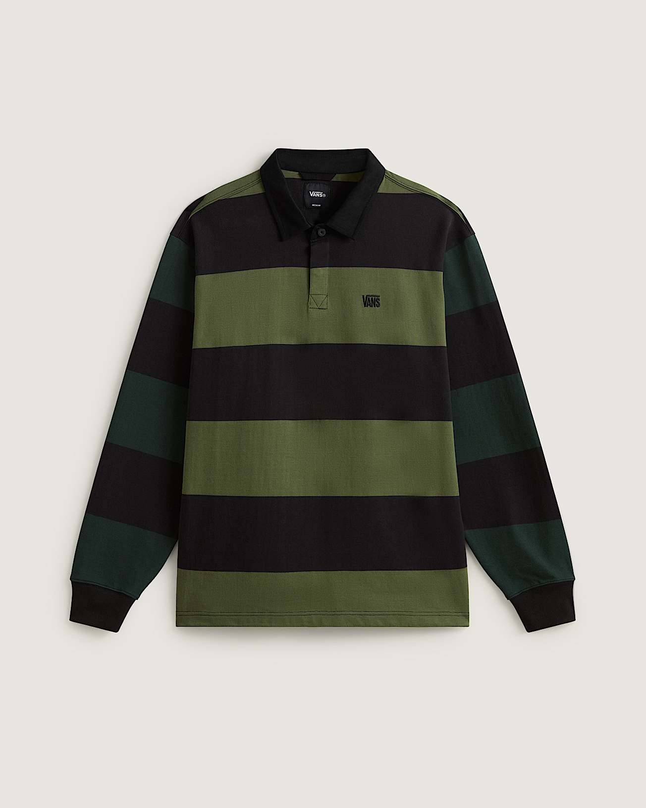 Tricot de rugby  rayures Ward VANS Vert HERO