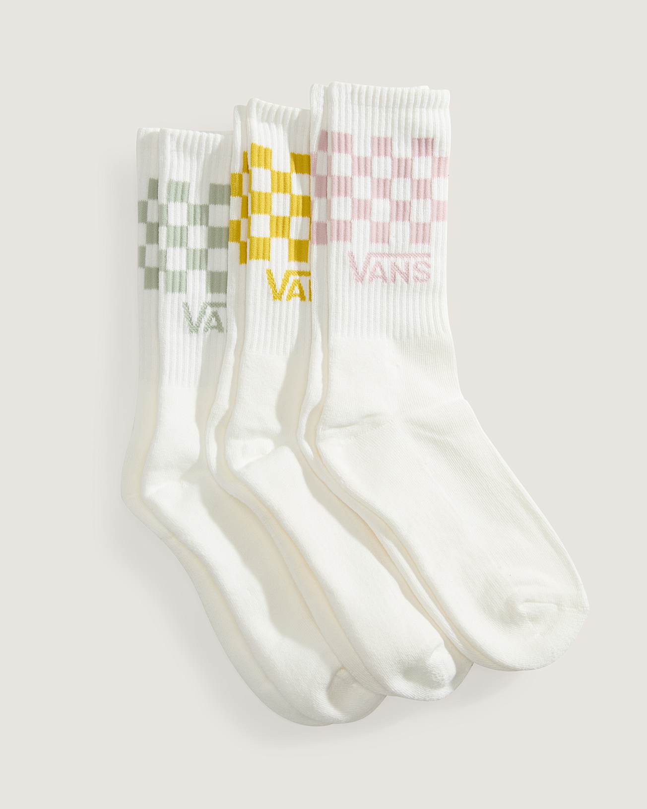 Classic Check Crew Sokken 3 paar VANS Wit ALT1