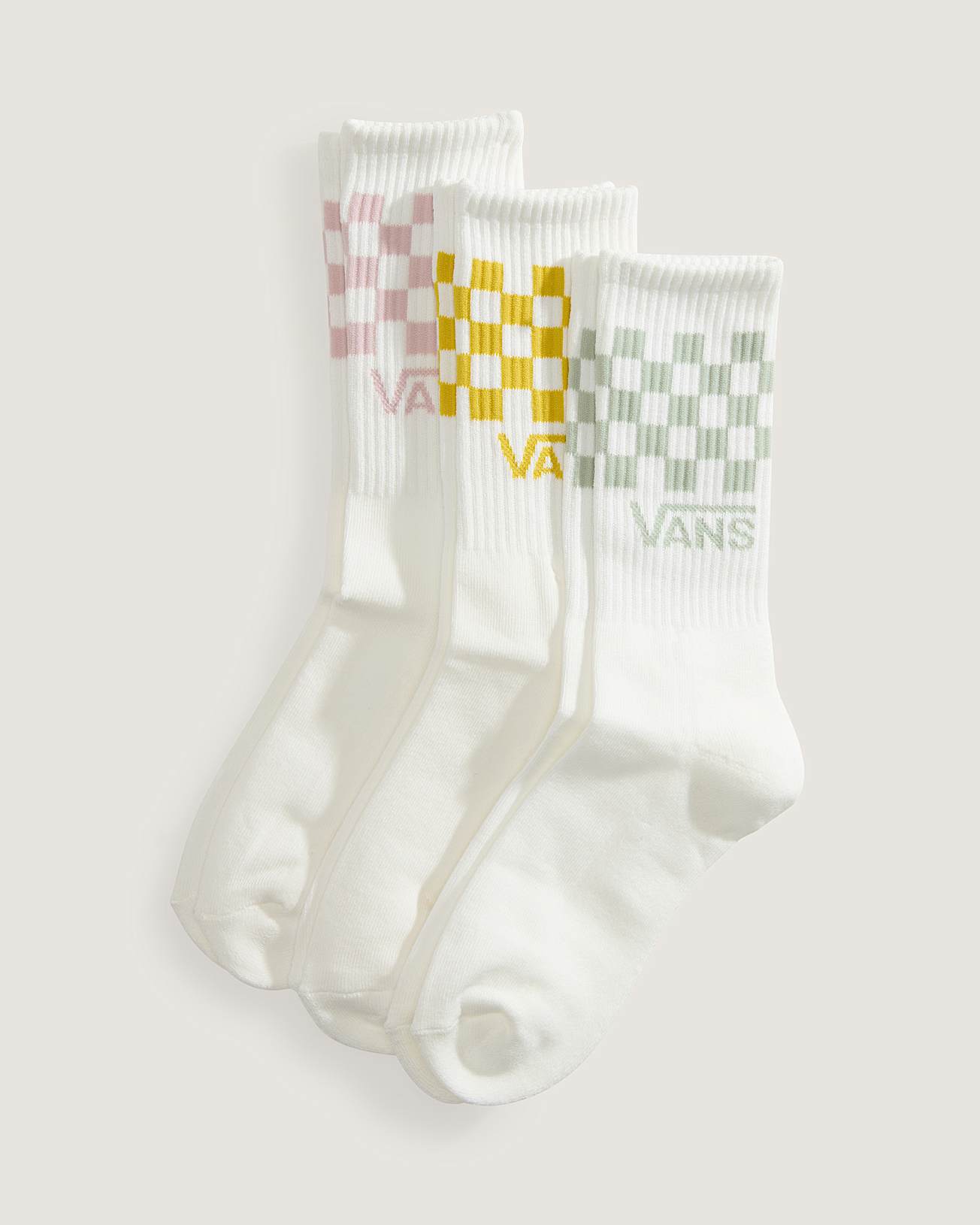 Classic Check Crew Sokken 3 paar VANS Wit HERO