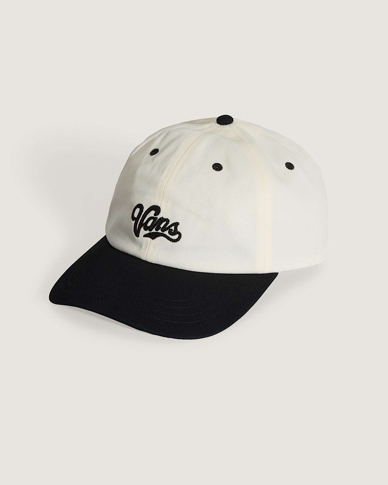 Lefty Script Curved Bill Jockey Black VANS White HERO