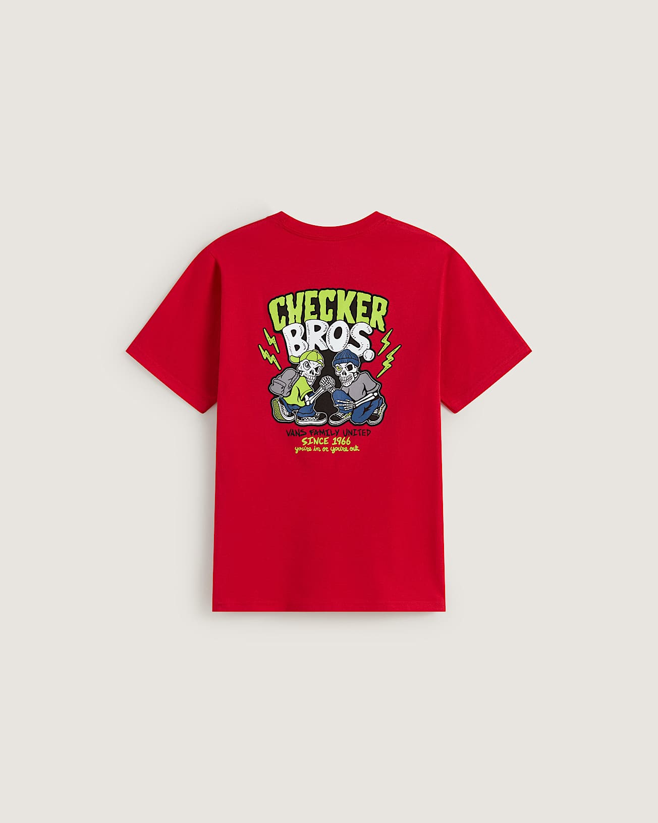 Tshirt Checker Bros Enfant 814 ans VANS Rouge ALT1