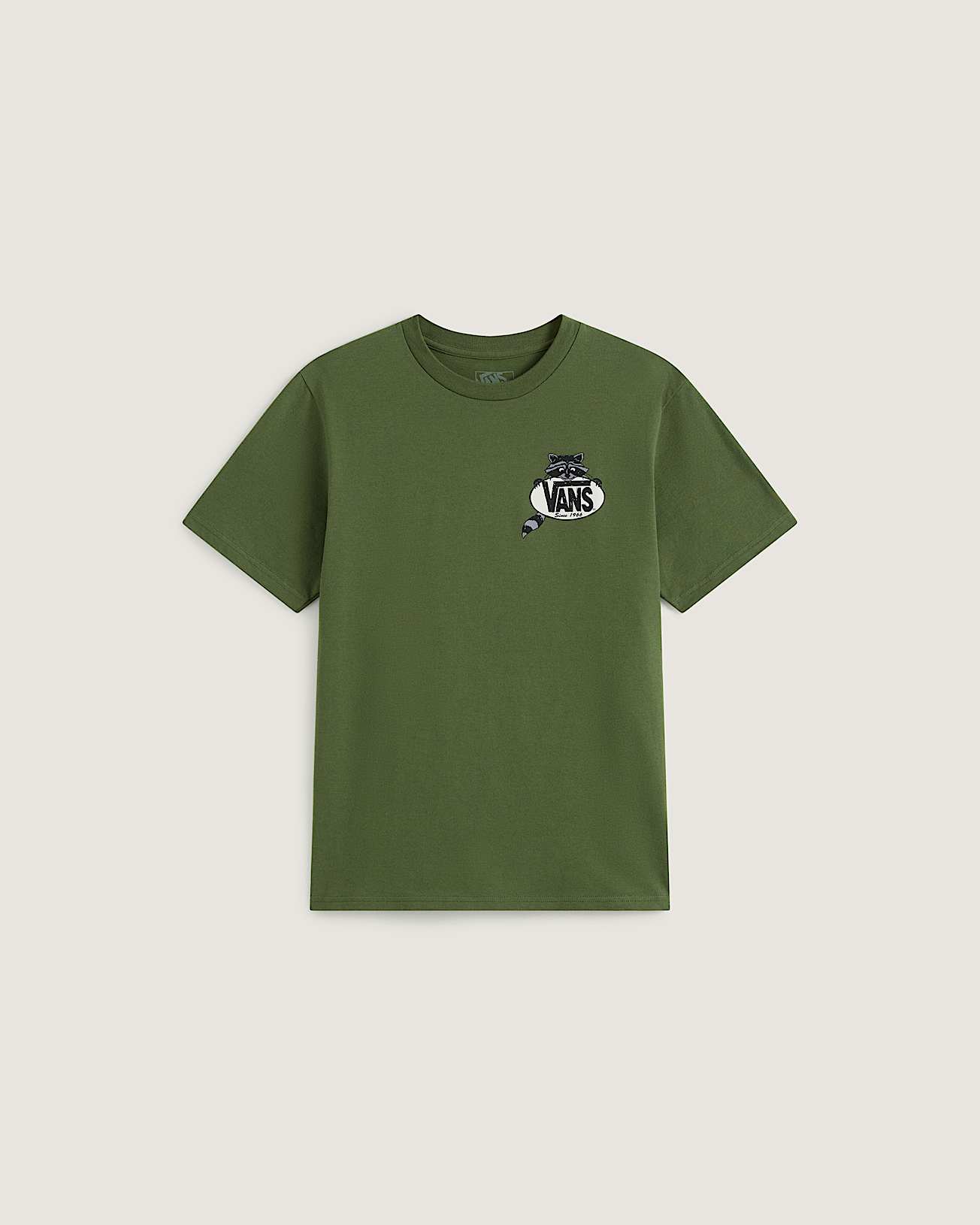 Kids Dumpster Raccoon TShirt 814 years VANS Green HERO