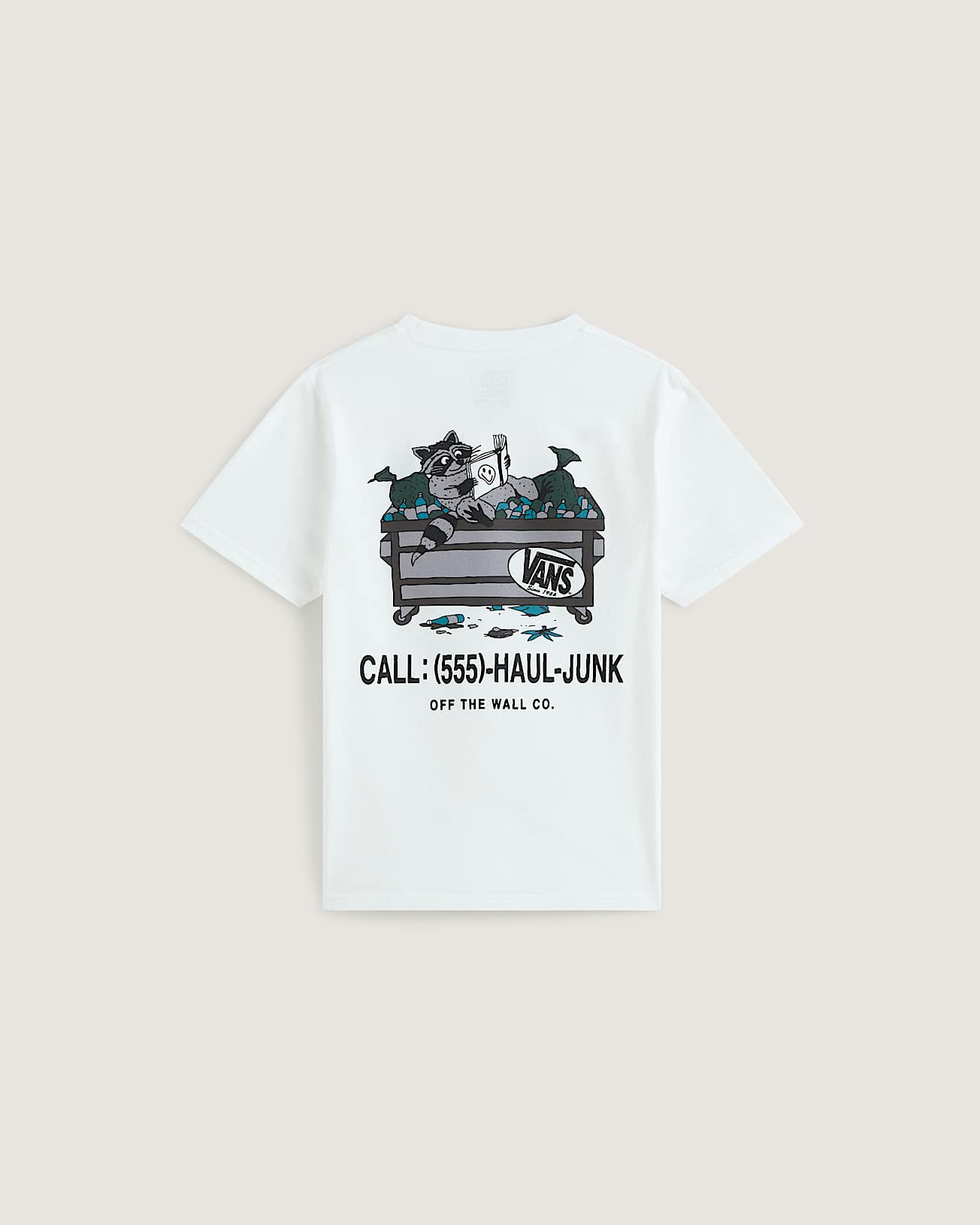 Kids Dumpster Raccoon TShirt 814 years VANS White ALT1