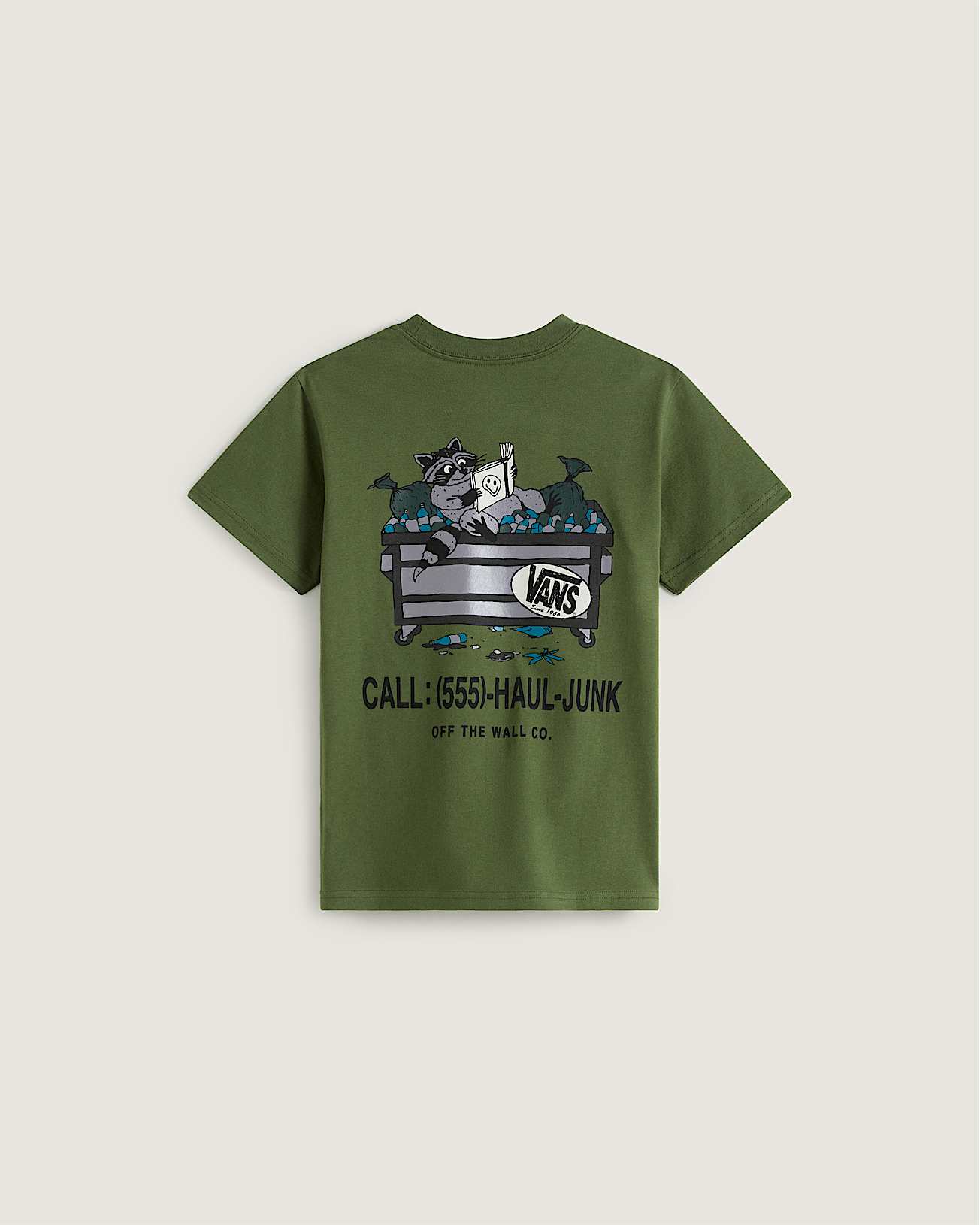 Dziecicy Tshirt Dumpster Raccoon 28 lat VANS Zielony ALT1