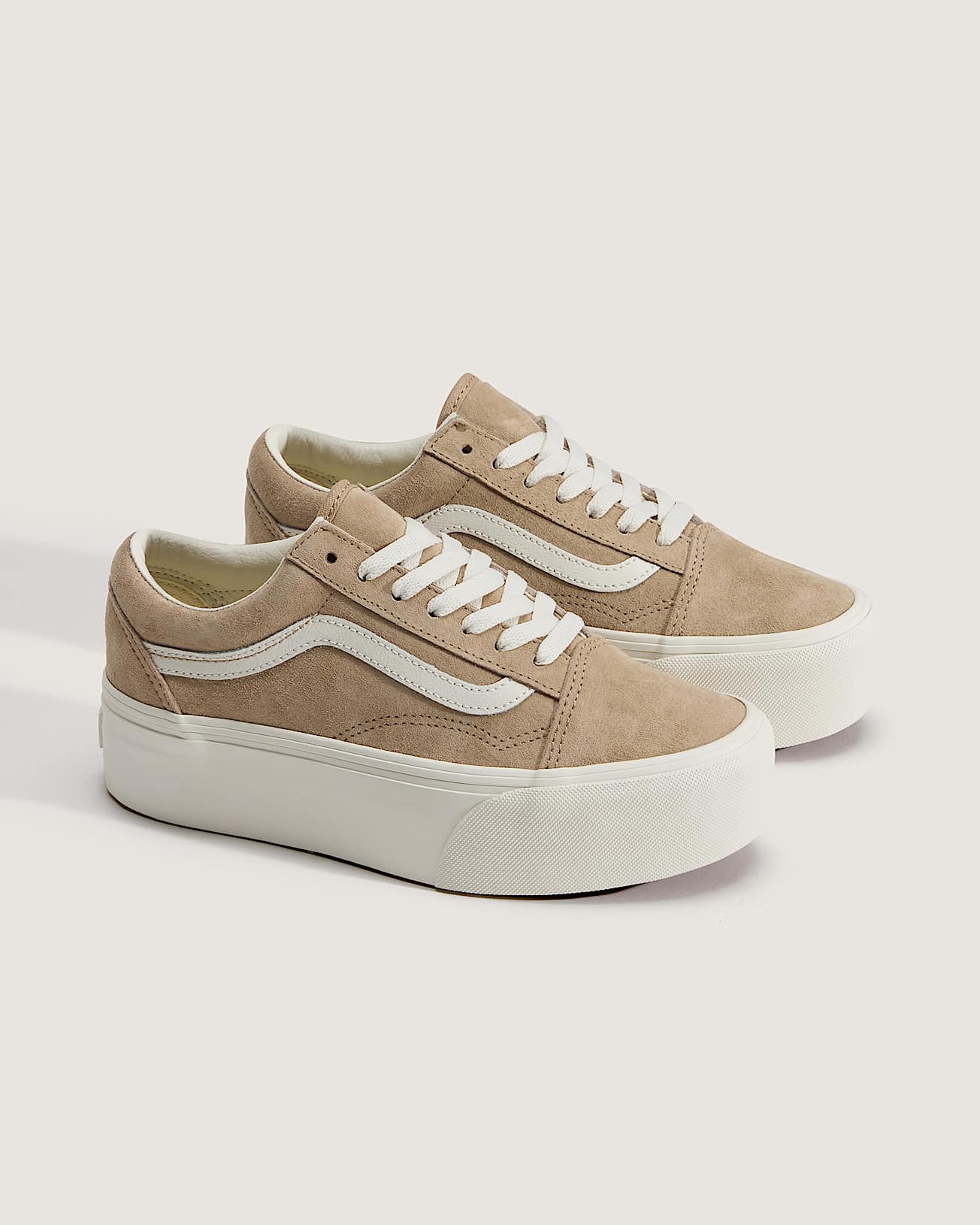 Scarpe Old Skool Platform VANS Beige ALT1