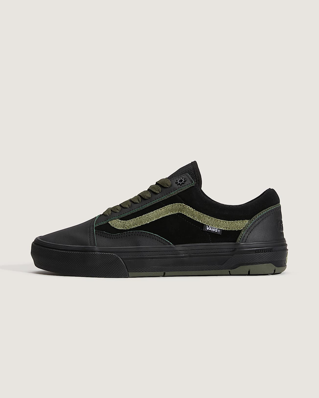 Skate Old Skool Wafflecup Shoes VANS BlackGreen HERO