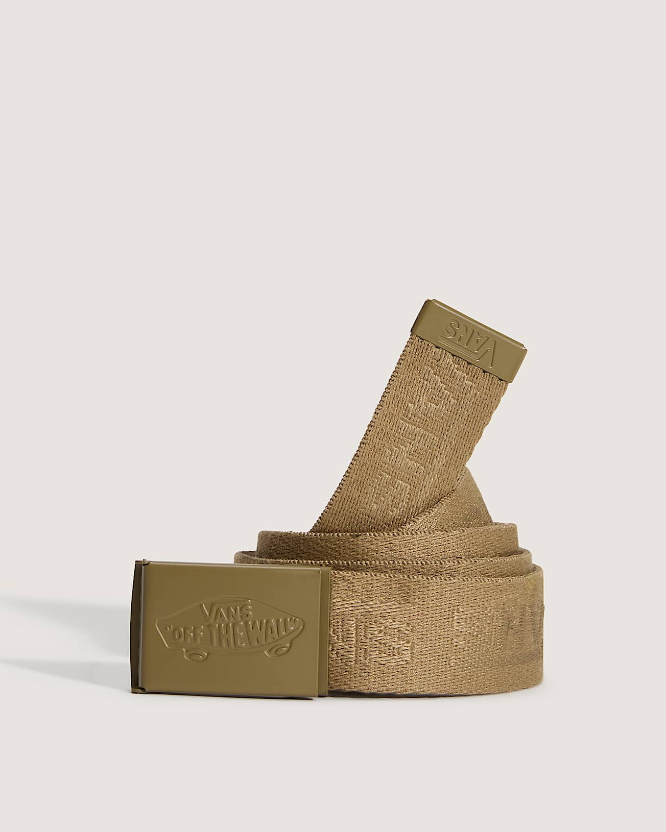 Drop V Web Belt Olive Brown VANS Beige HERO