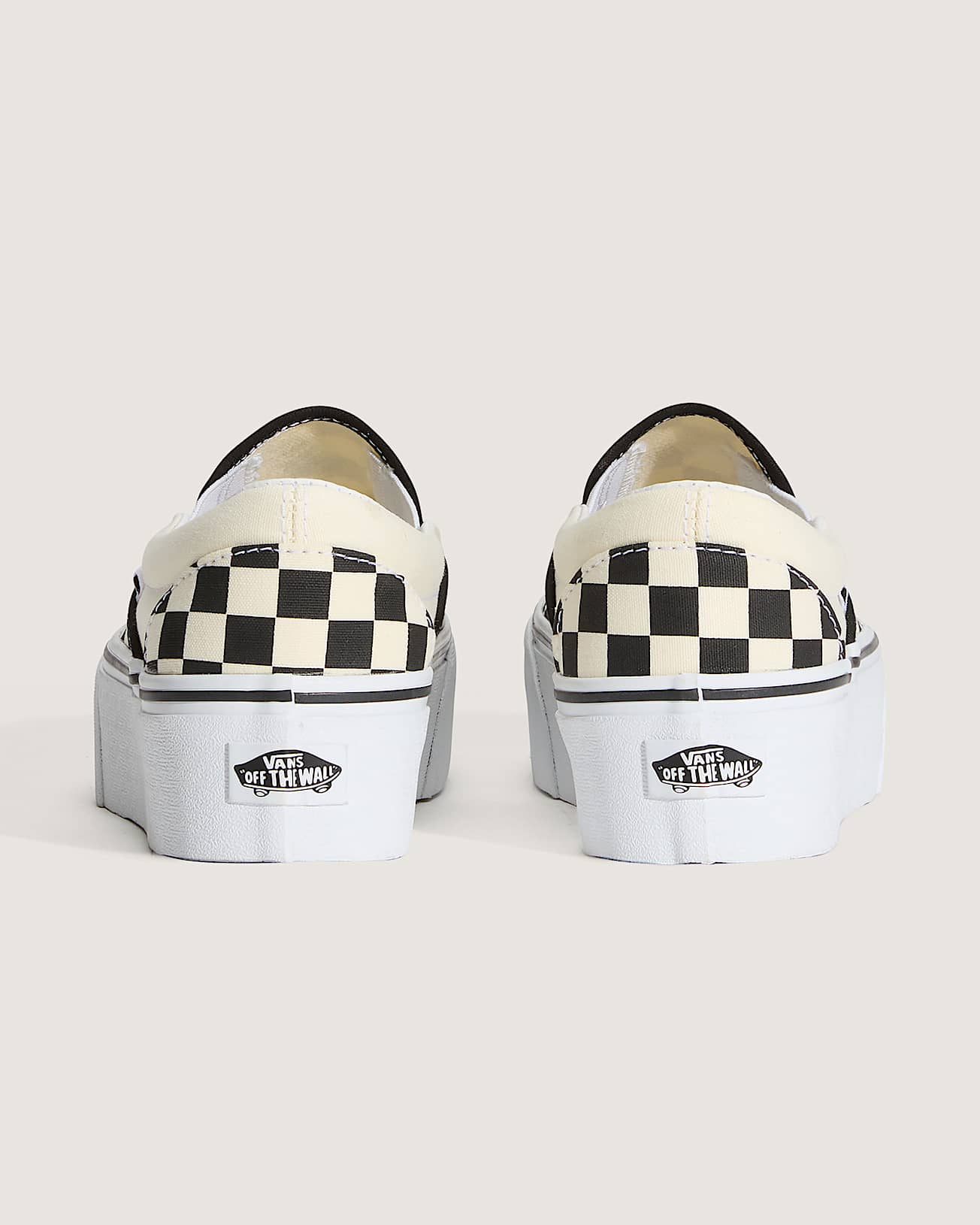 Classic SlipOn Platform Shoes VANS BlackWhite ALT3