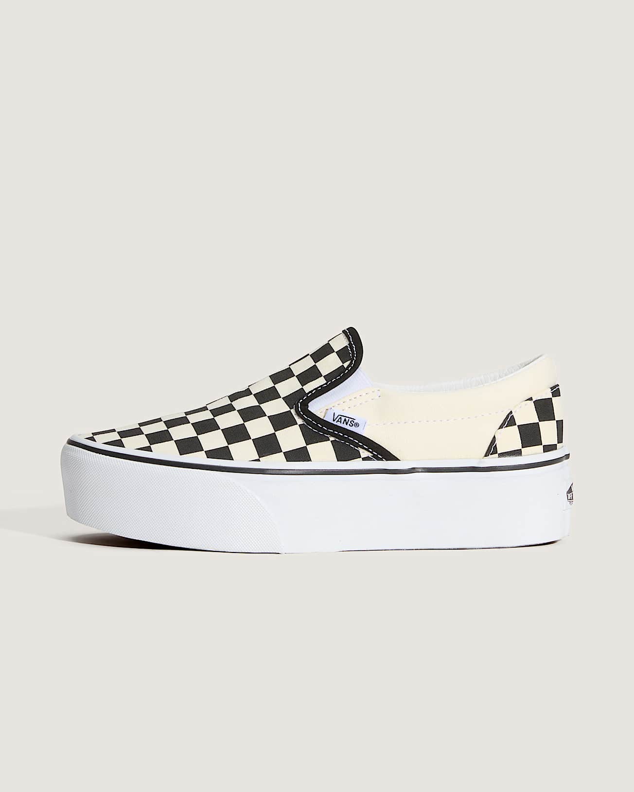 Classic SlipOn Platform Shoes VANS BlackWhite HERO