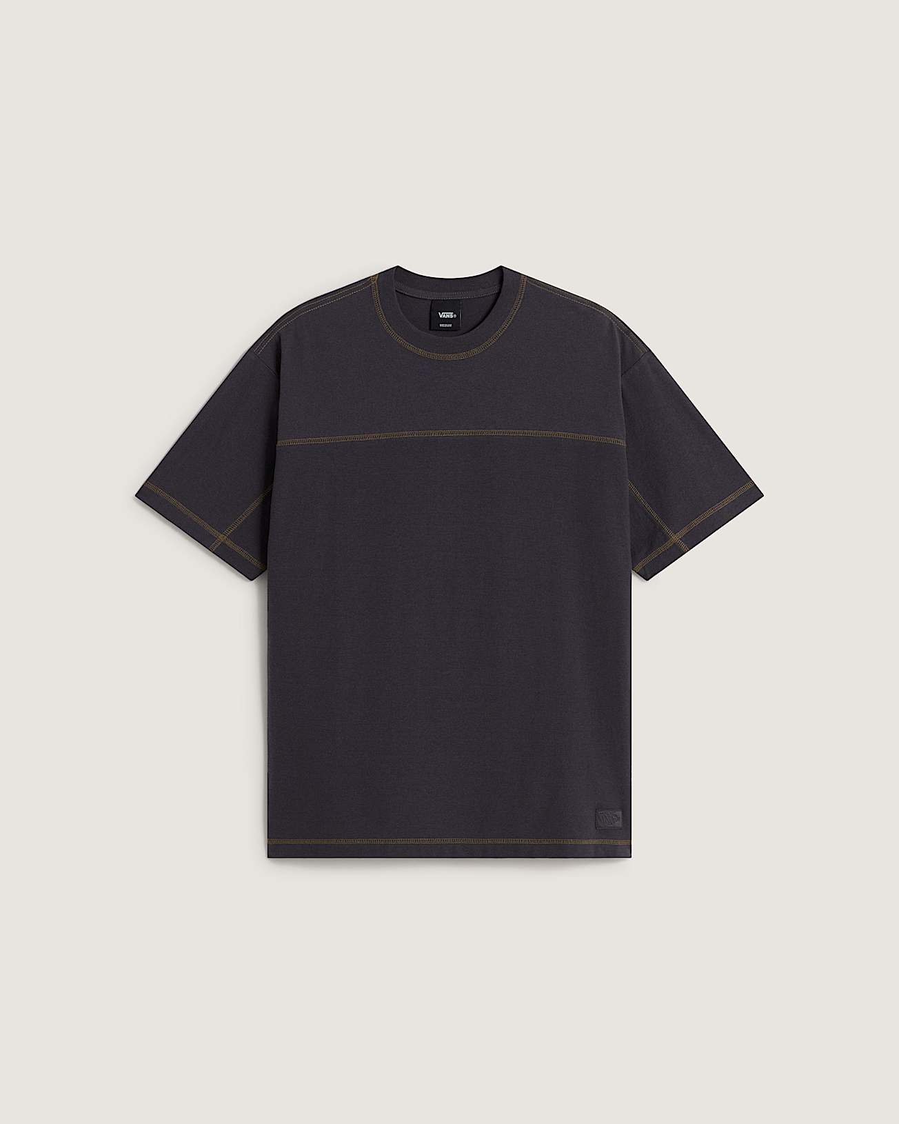 Contrast Stitch Loose Fit SS Tee Charcoal Grey VANS Gris HERO
