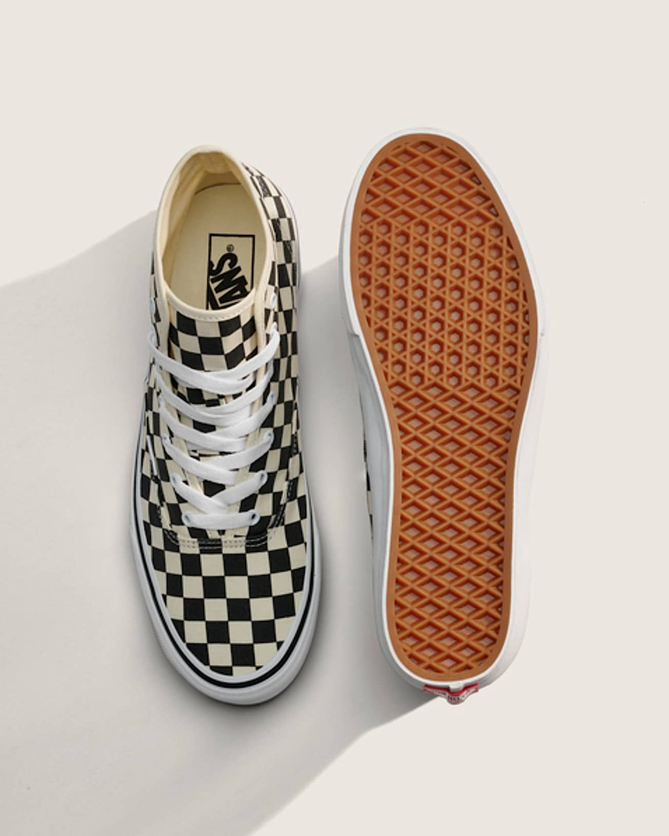 Scarpe Authentic Hi 20 Checkerboard VANS Nero ALT3