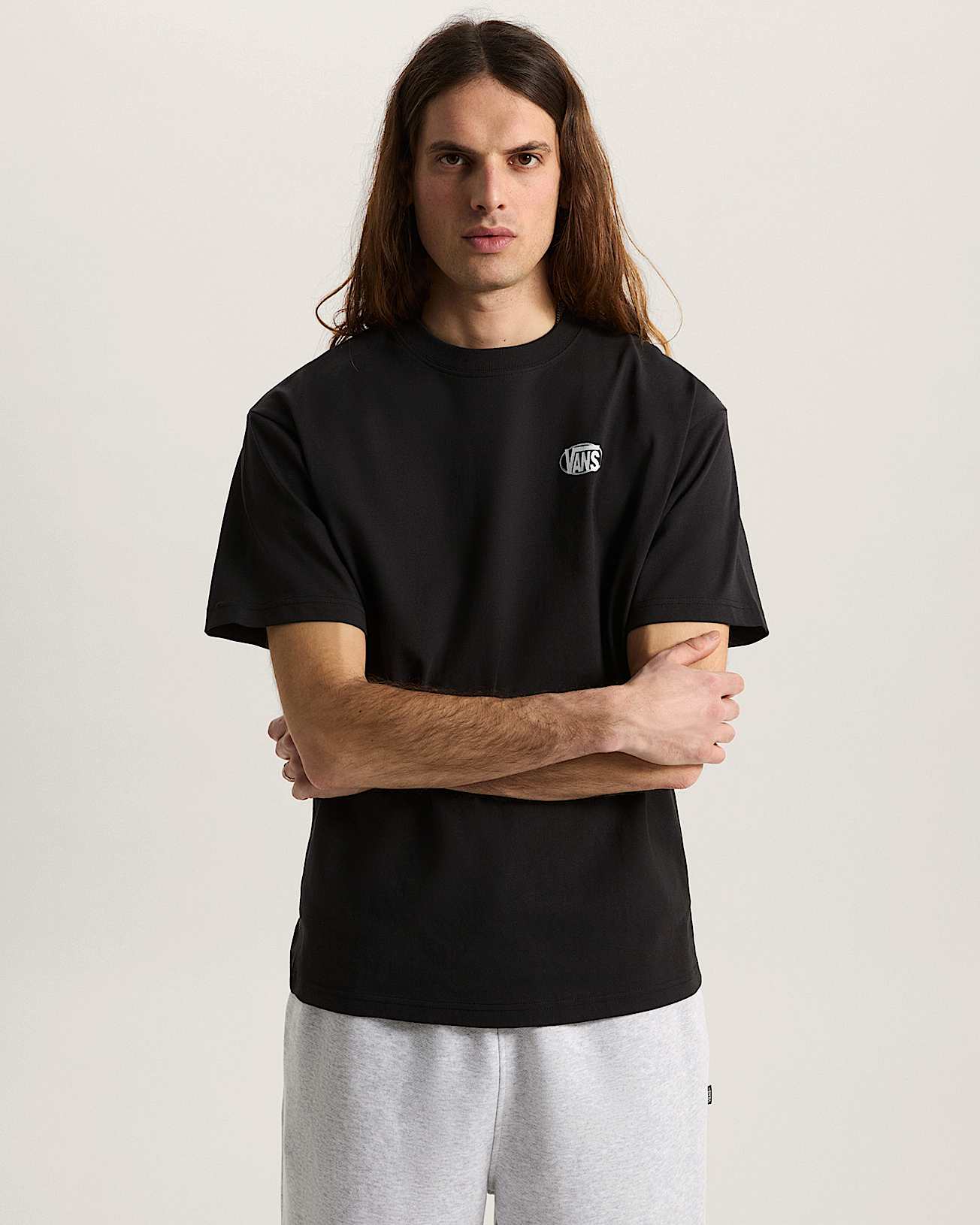 Oval Logo Loose SS Tee Black VANS Schwarz ALT2