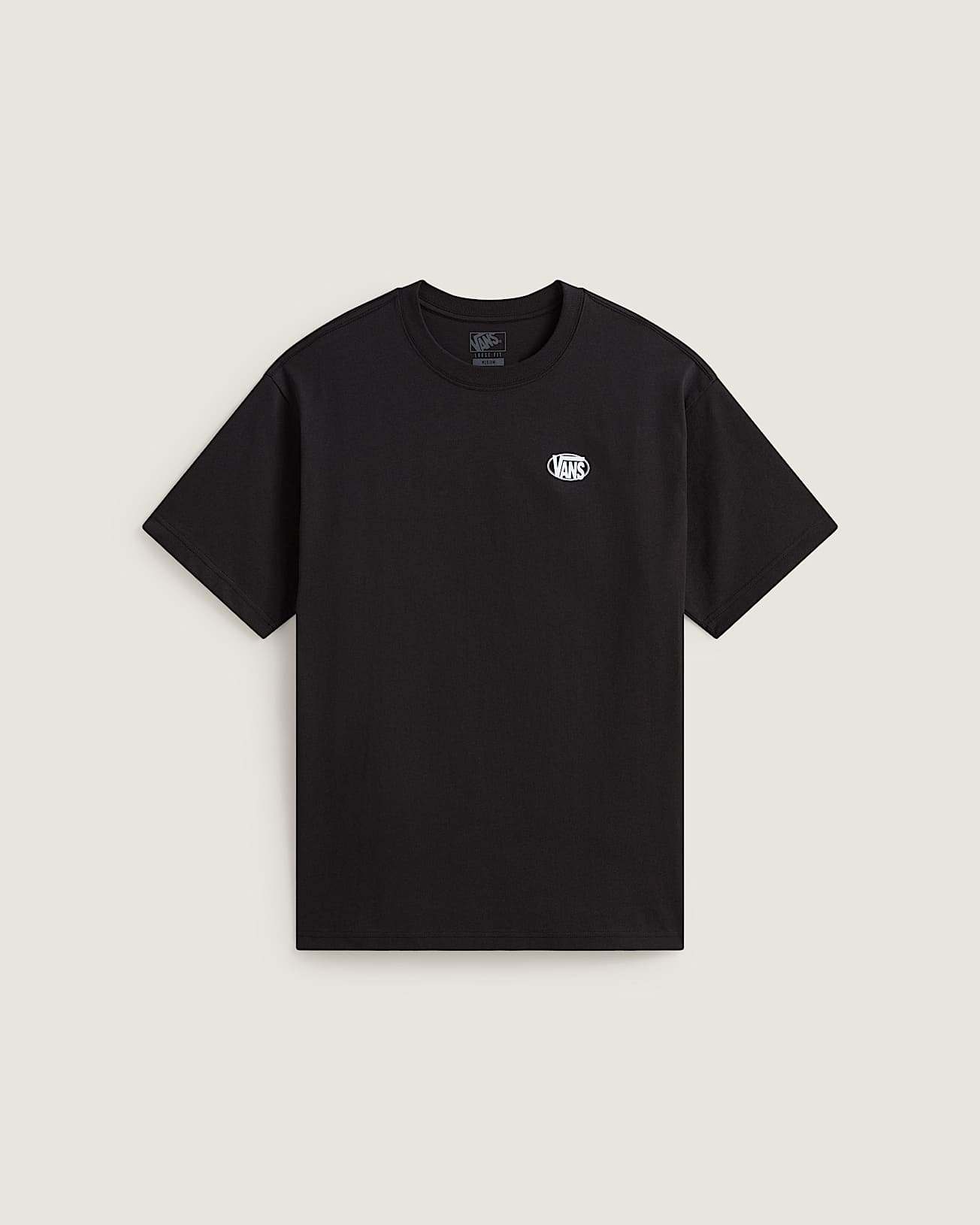 Oval Logo Loose SS Tee Black VANS Schwarz HERO