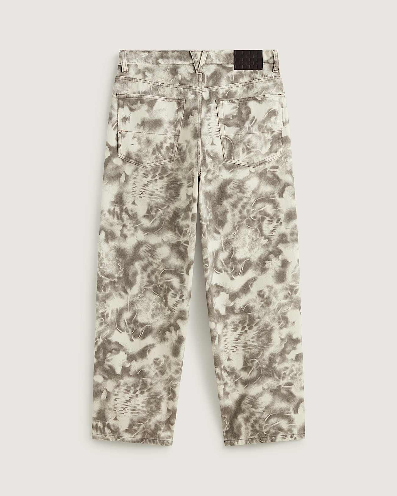 Pantaloni baggy in denim stampato Check5 VANS Bianco ALT1