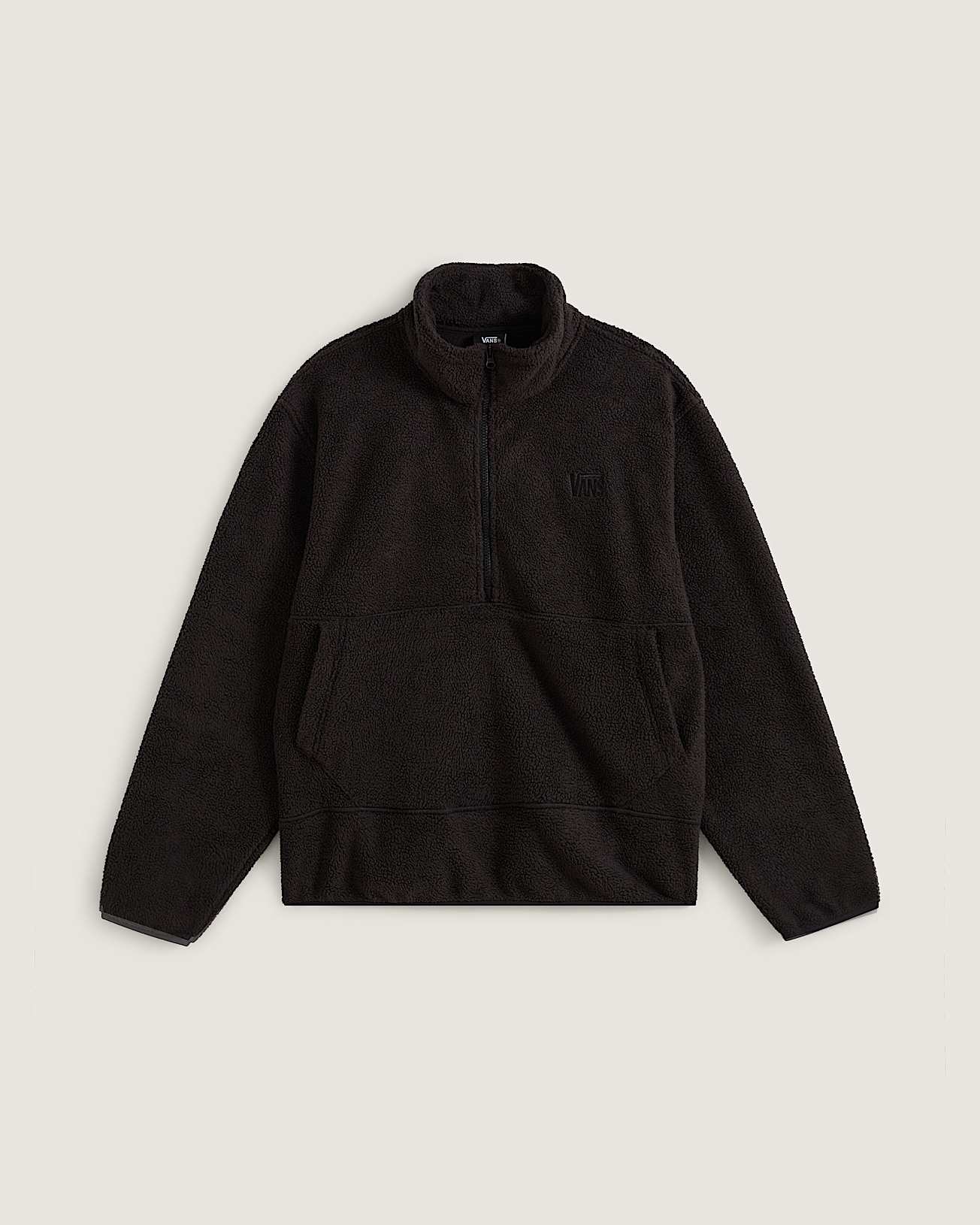 High Pile Half Zip Polar Fleece Sweatshirt VANS Zwart HERO