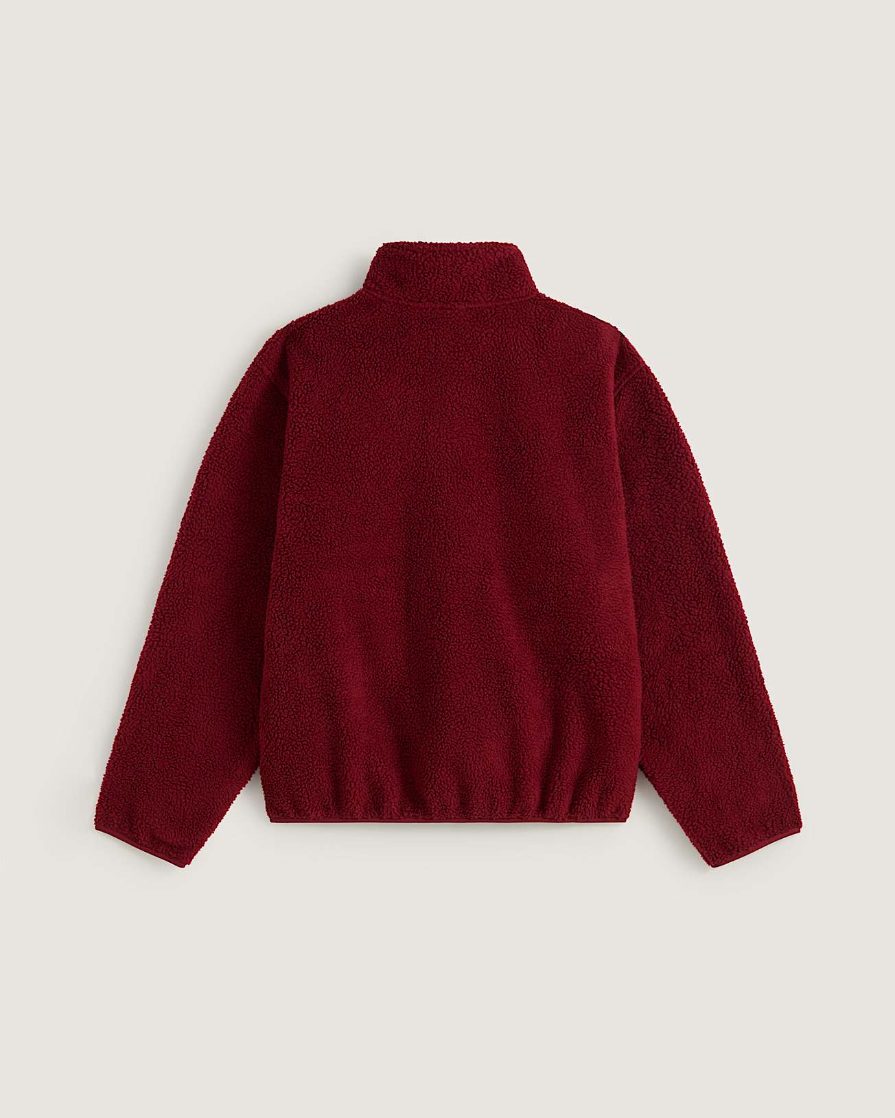 Felpa in pile a pelo lungo con mezza zip VANS Bordeaux ALT1