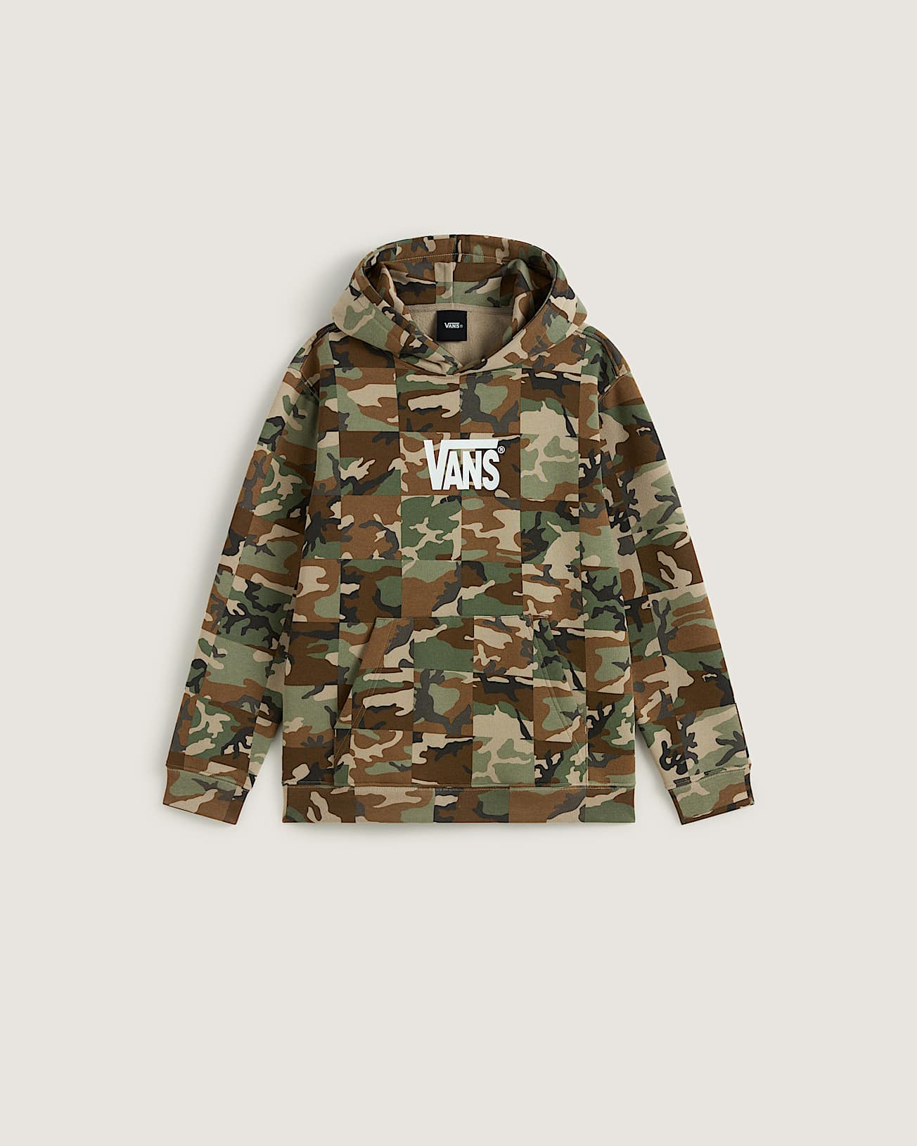 Kids Checker Camo Pullover Hoodie 814 years VANS Brown HERO