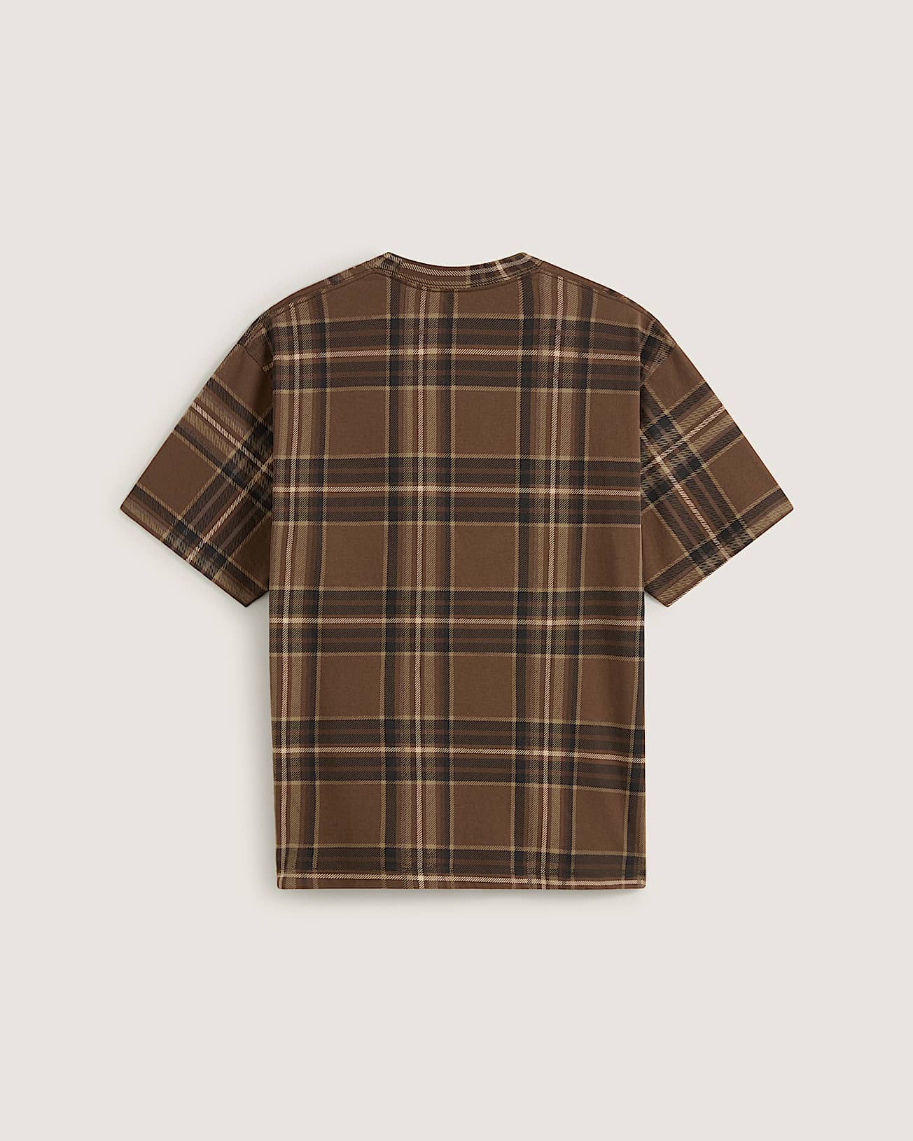 Tshirt Printed Plaid VANS Marron ALT1