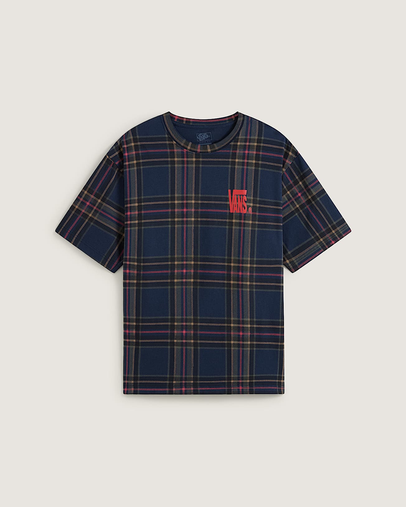 Tshirt Printed Plaid VANS Bleu HERO