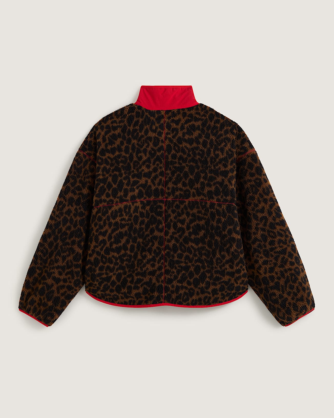 Jacke mit Print aus hochflorigem Fleece VANS Braun ALT1