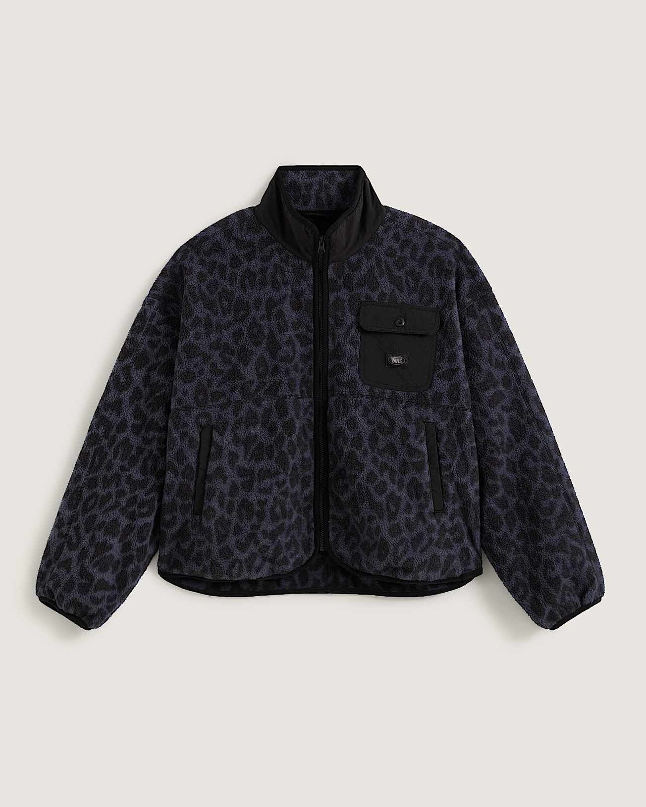 Jacke mit Print aus hochflorigem Fleece VANS Blau HERO