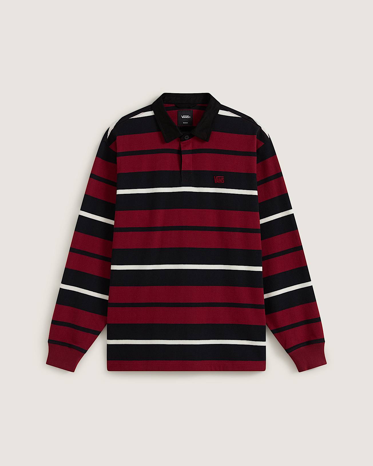 Fly High Long Sleeve Rugby Shirt VANS Burgundy HERO