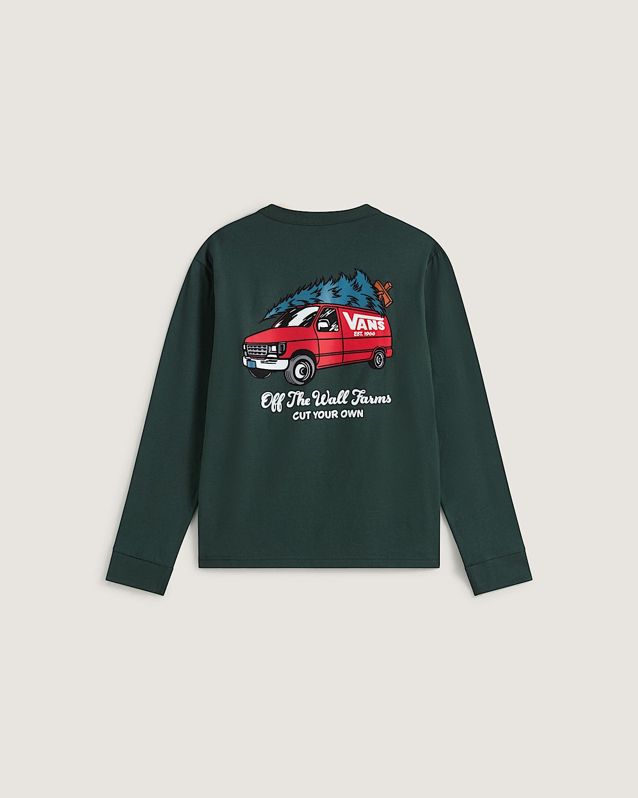 Kids Cut Your Own Ls TShirt 814 years VANS Green ALT1