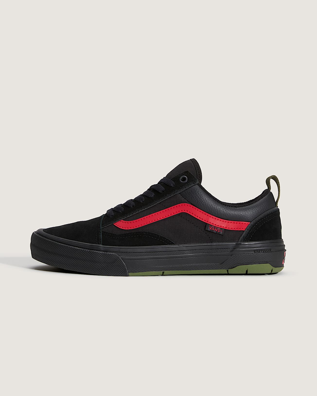 Skate Old Skool Wafflecup Schoenen by Atiba VANS ZwartGroen HERO