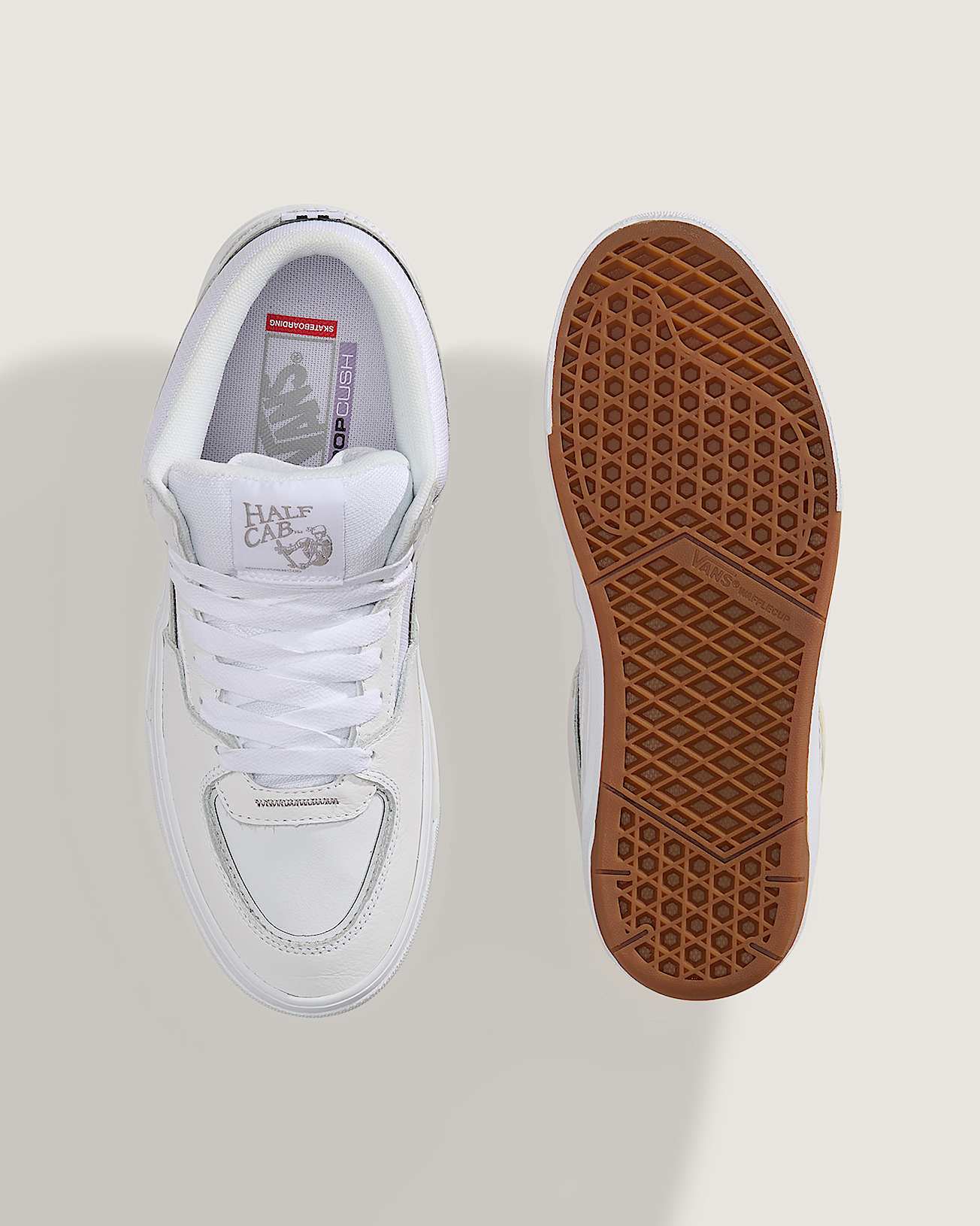Chaussures Skate Half Cab Wafflecup VANS Blanc ALT2