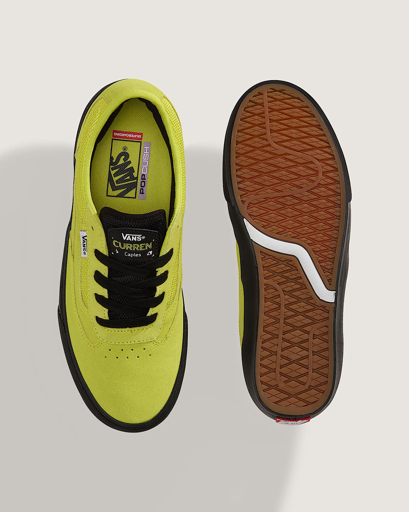 Chaussures Skate Curren Caples VANS Jaune ALT2