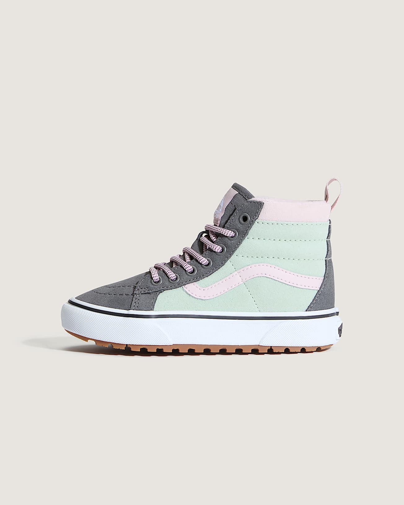 Kids Sk8Hi Insulated Shoes 48 years VANS GreenGreyPink HERO