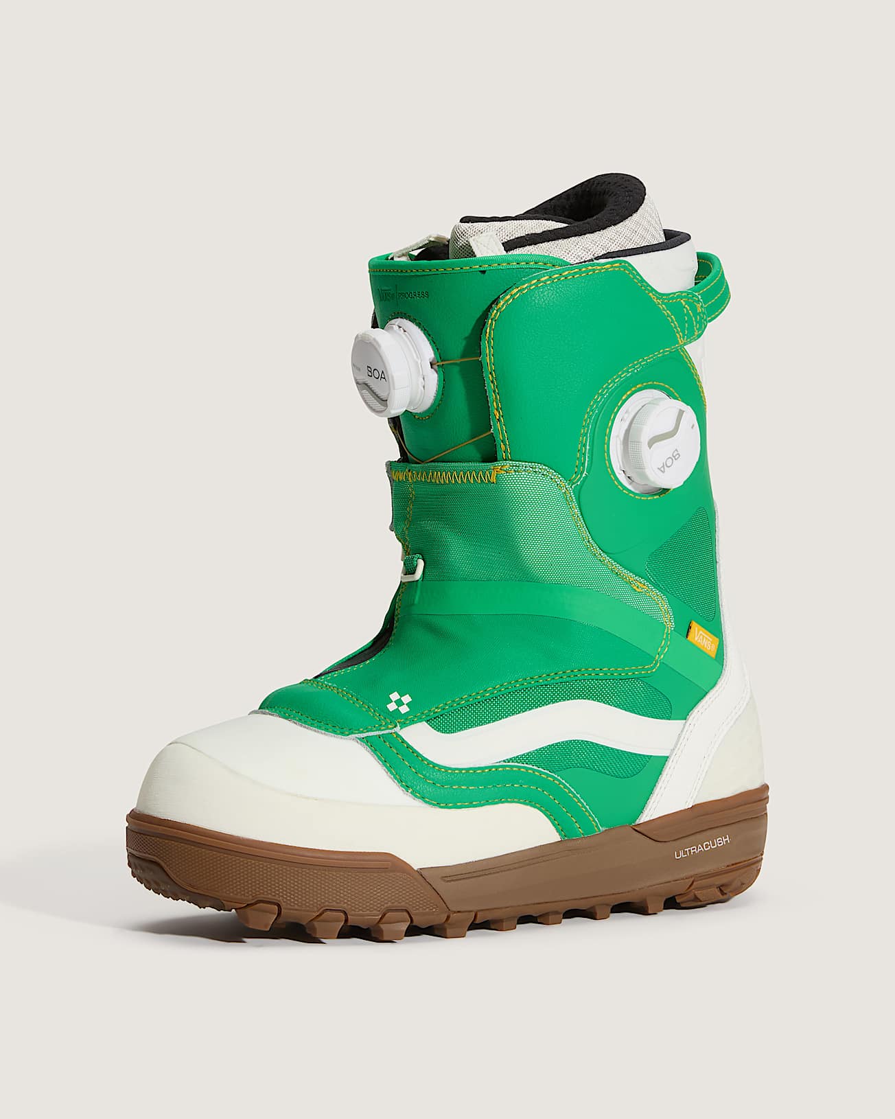 Botas de snowboard Progress para mulher VANS VerdeAmarelo HERO