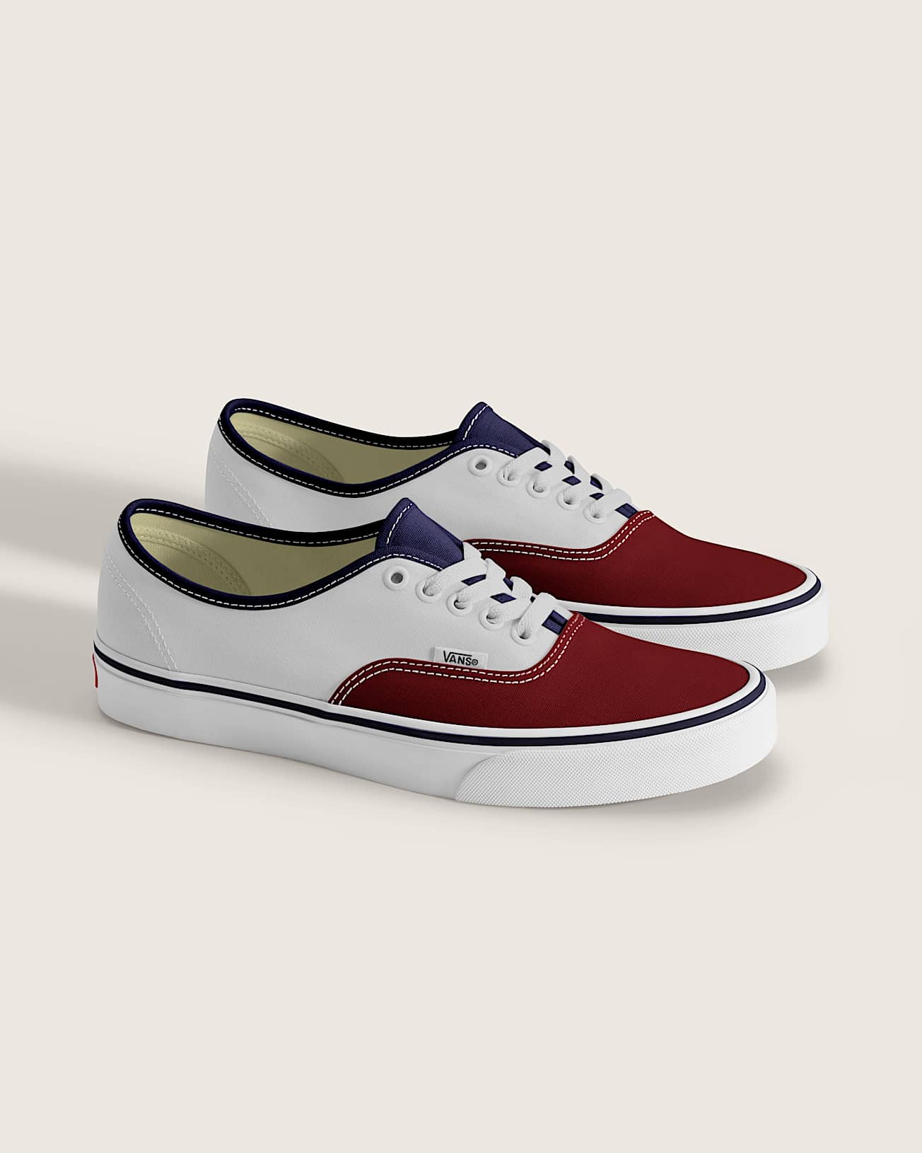 Chaussures Authentic VANS RougeBlancBleu ALT1