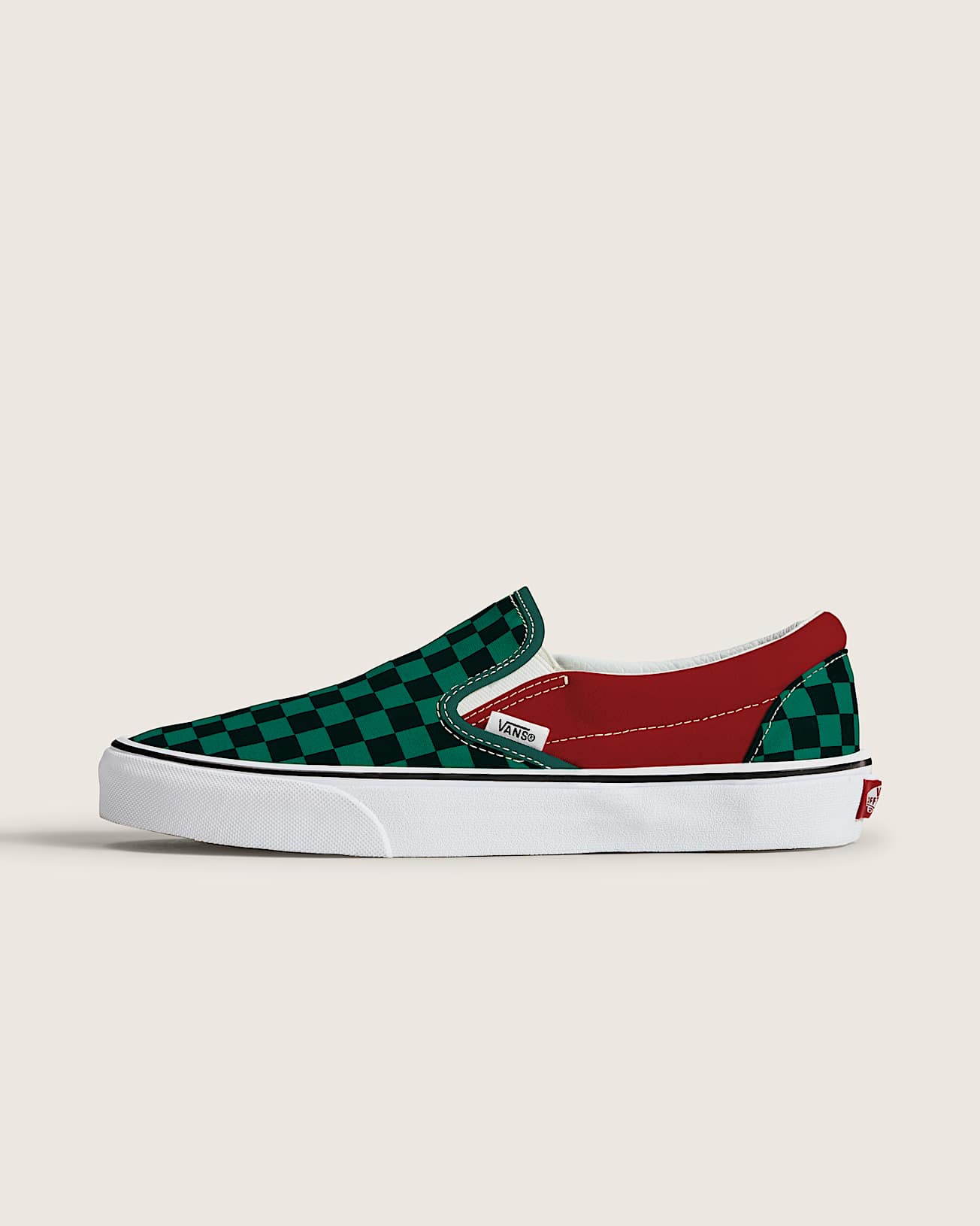 Chaussures Classic SlipOn VANS VertRouge HERO