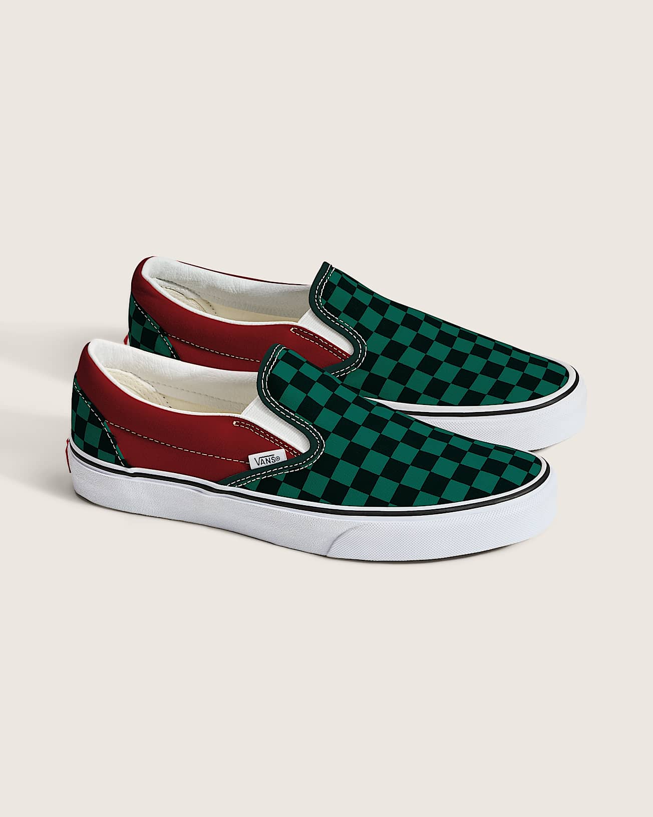 Chaussures Classic SlipOn VANS VertRouge ALT1