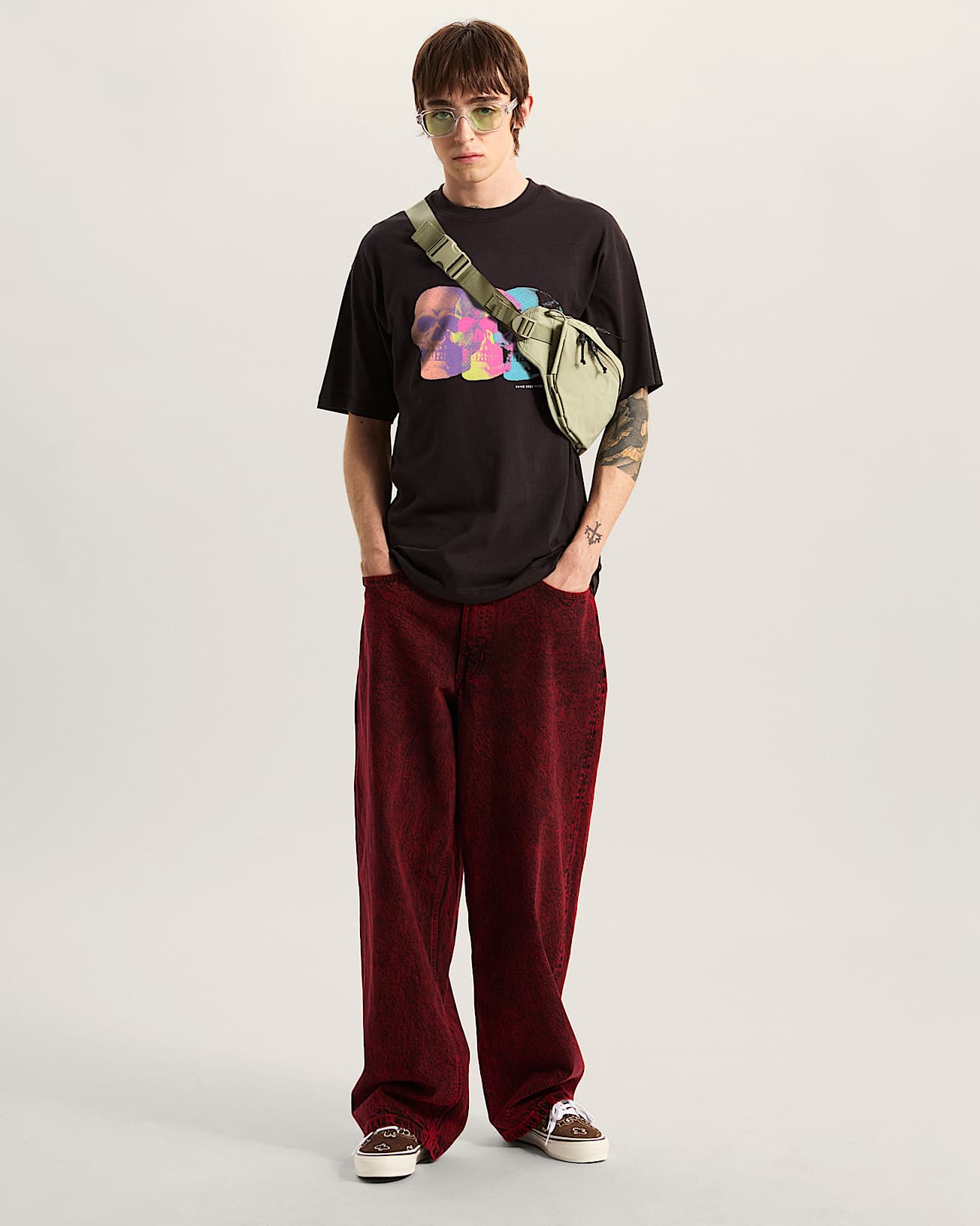 Tshirt Bone Head Loose VANS Noir ALT4