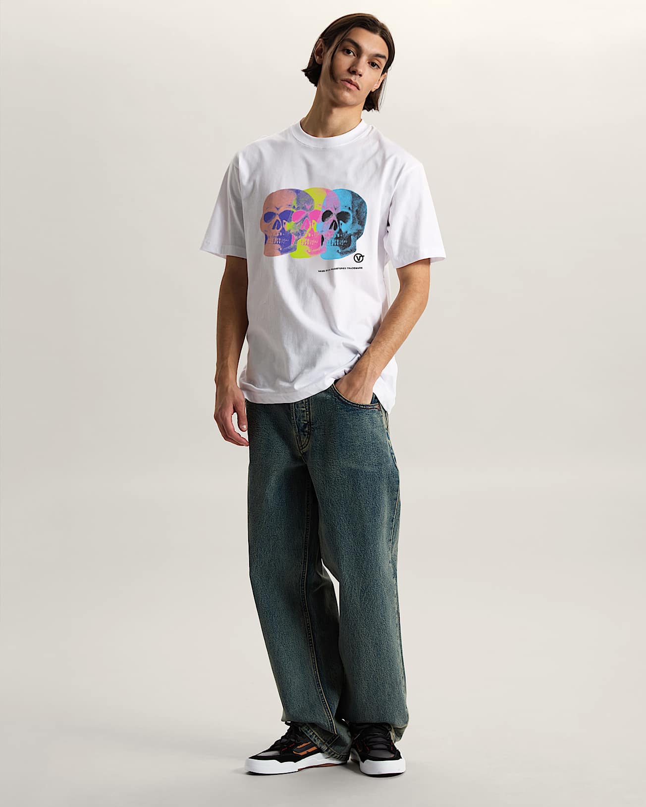 Tshirt Bone Head Loose VANS Blanc ALT4