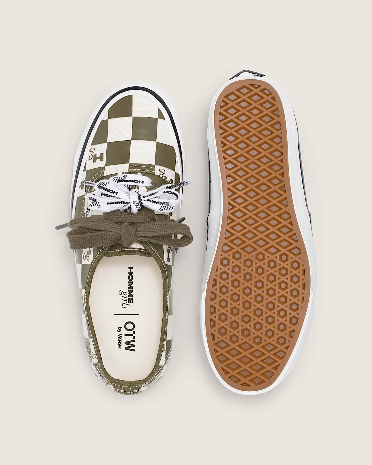 OTW Authentic 44 Homme Girls DARK OLIVE VANS Green ALT2