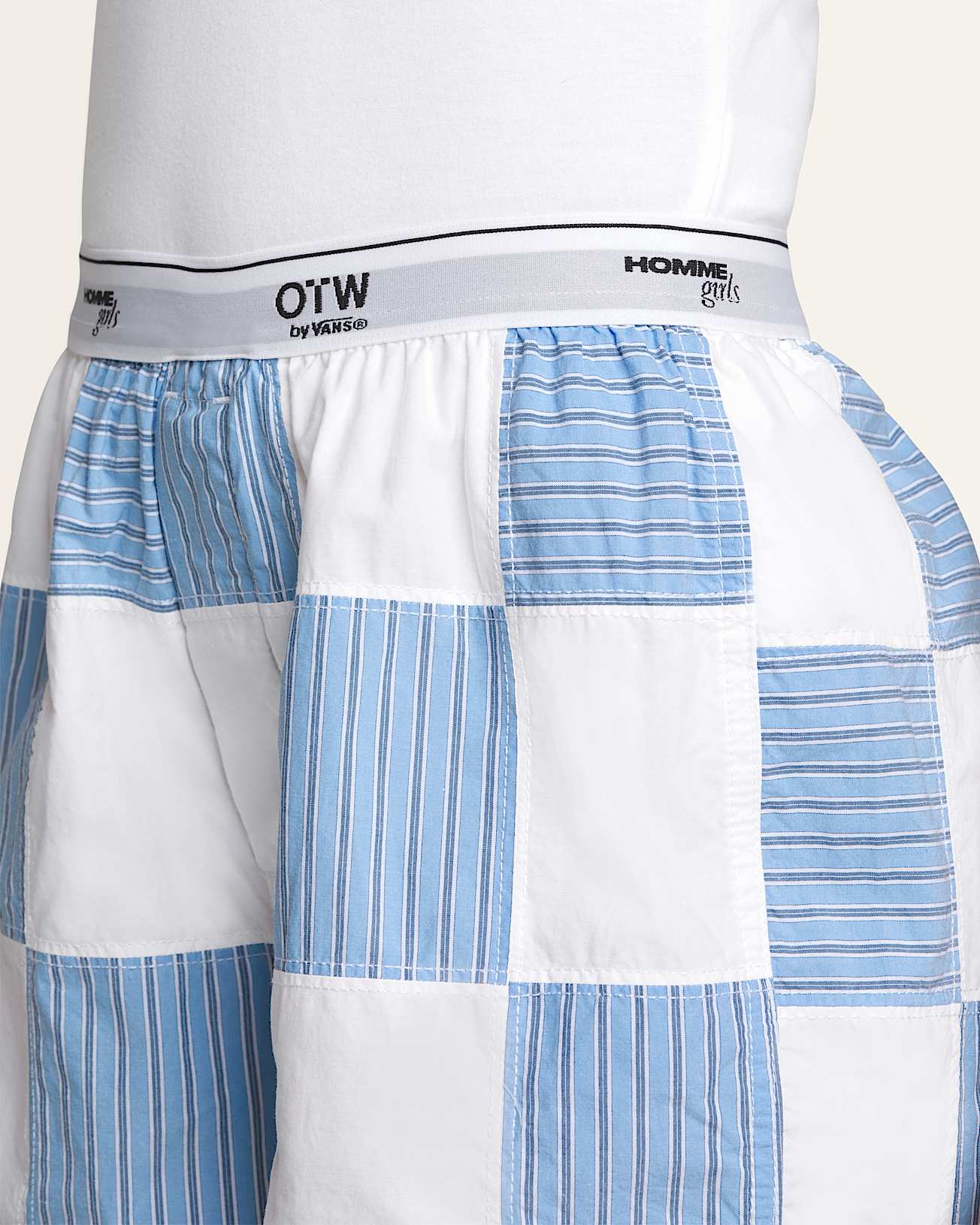 OTW Homme Girls Patchwork Boxer Short Azurine VANS Blue ALT5